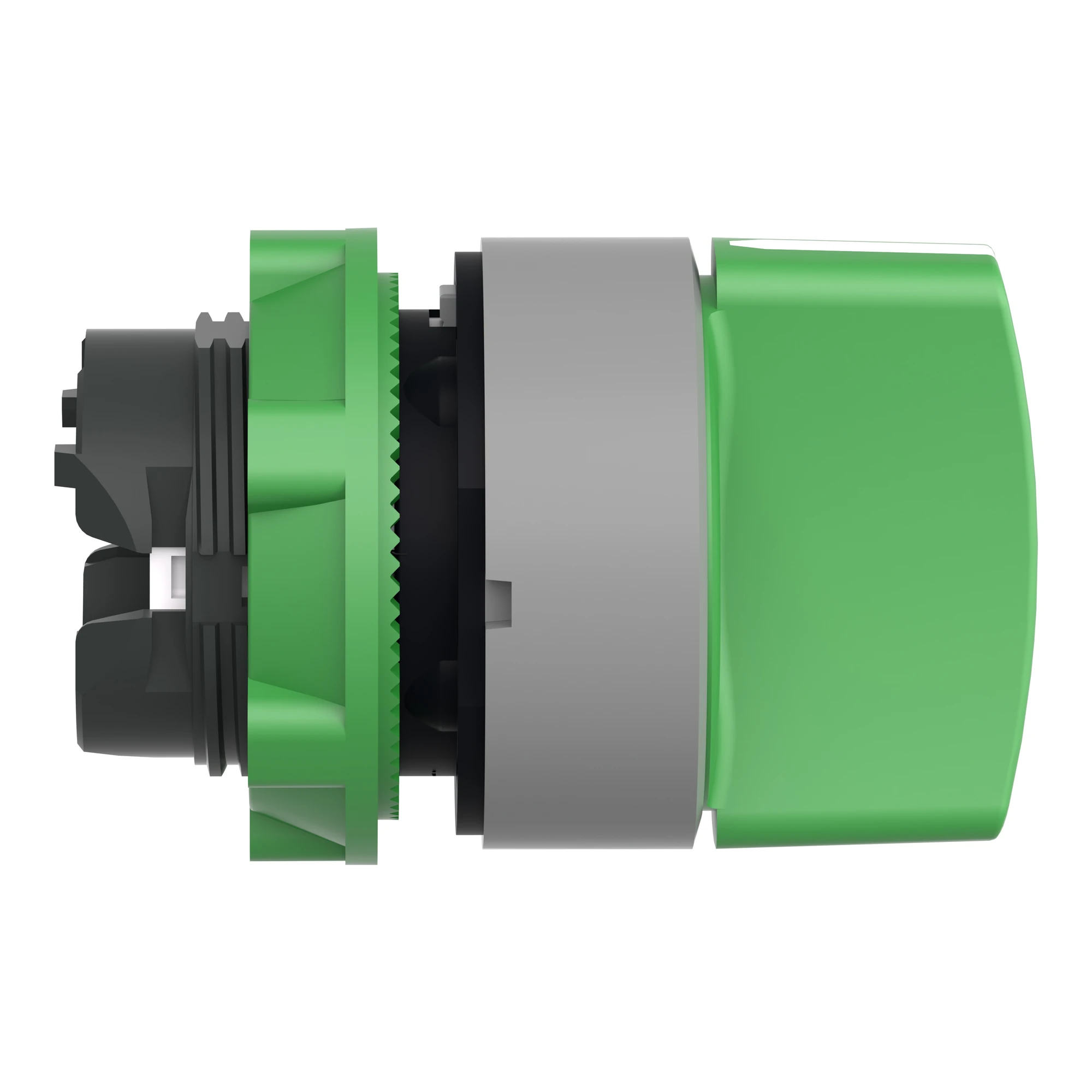 Schneider Electric ZB5AD803C0 Selector switch, front element, Harmony XB5, plastic, 22mm, light grey, green, 3 positions, center left latching (img_002)