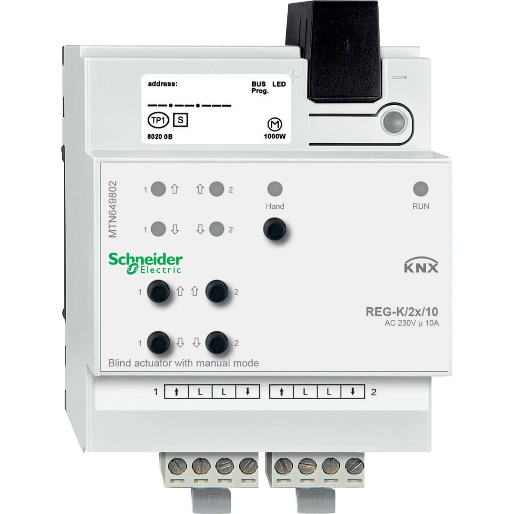 Schneider Electric MTN649802 Blind actuator REG-K/2x/10 with manual operation, light grey (img_002)
