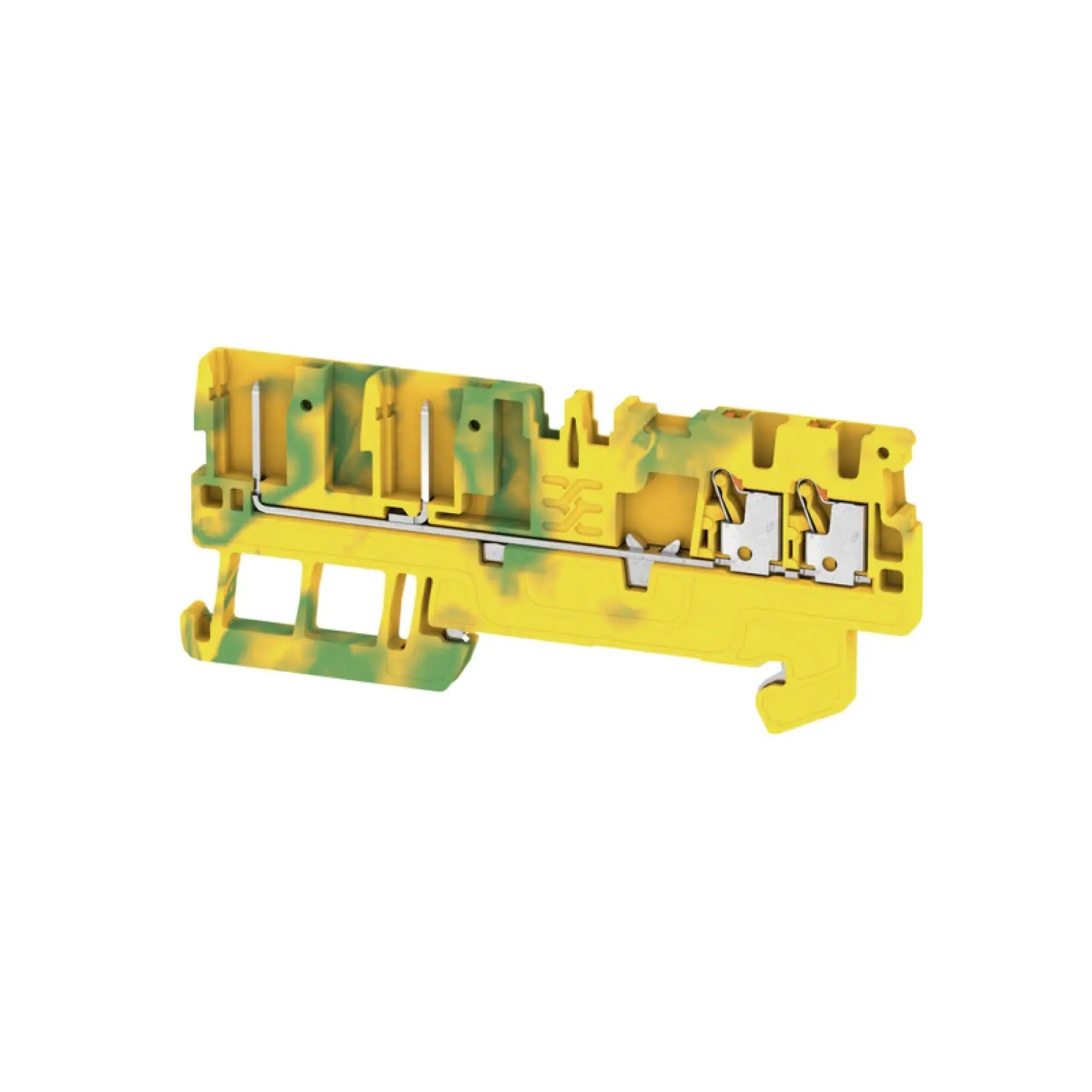 Weidmüller 2482240000 Pluggable terminal, PUSH IN, pluggable, Green/yellow, 1.5, 1.5 mm², 0 A, Number of connections: 4, Number of levels: 1, TS 35, V-0, Wemid (img_001)