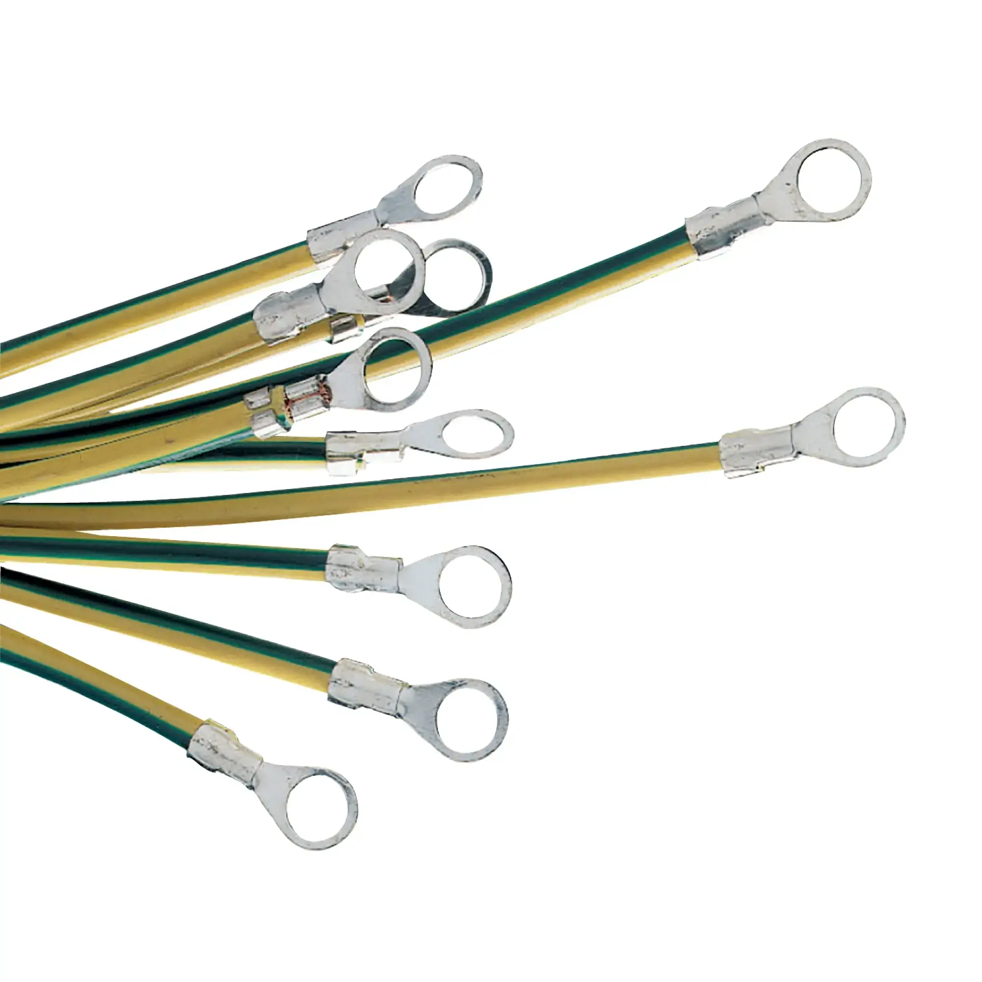 Schneider Electric NSYEL226D6 Grounding strap, Ø 6mm2, length 220mm, eyelet hole 6.4mm. Packaging size: 10. (img_002)