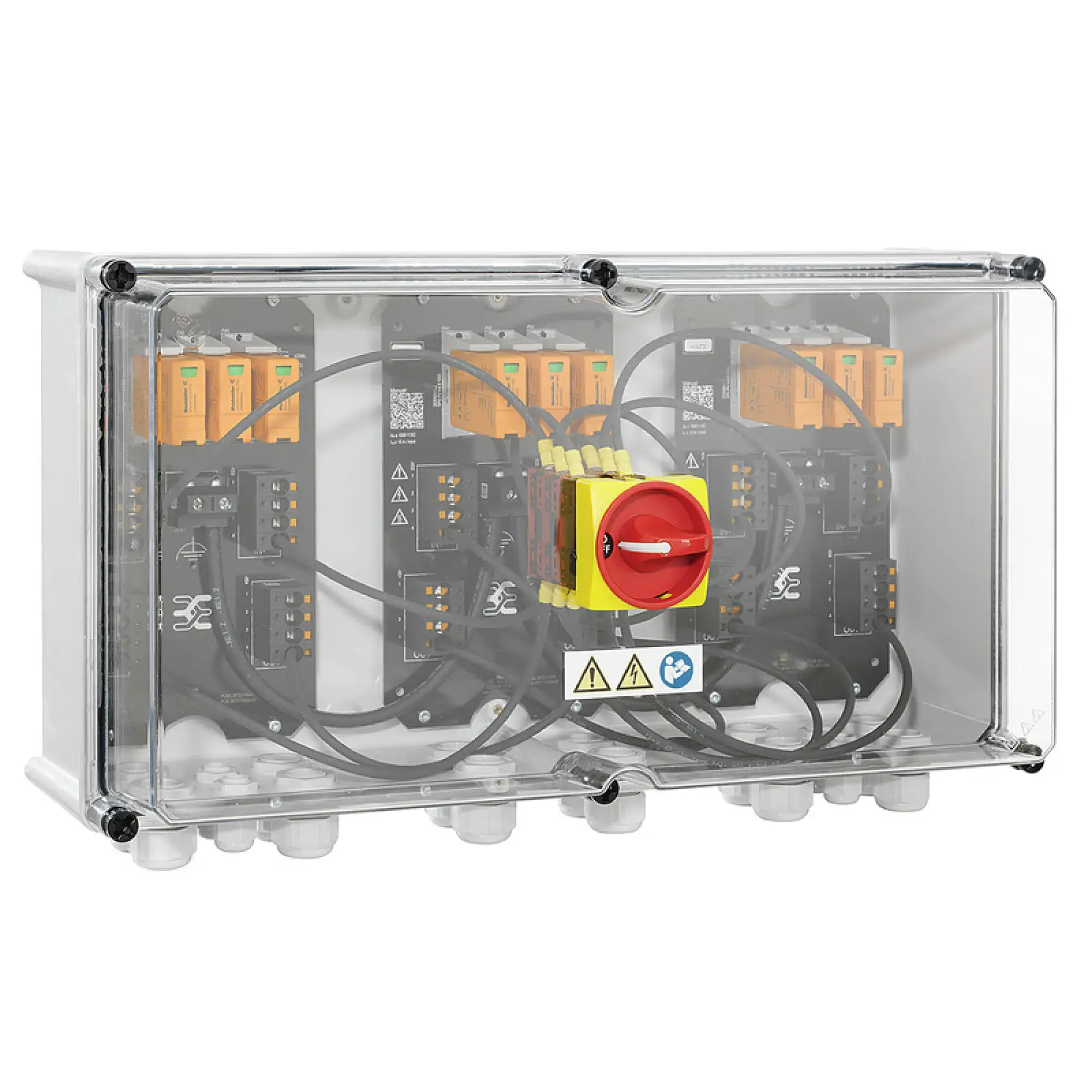 Weidmüller 2683160000 Combiner Box (Photovoltaik), PV Next, 1000 V, 3 MPP's, 3 Inputs / 3 Outputs per MPP, Surge protection I / II, Switch disconnector, Cable gland PVN1M3I9S0FXV1O0TXPX10 (img_001)