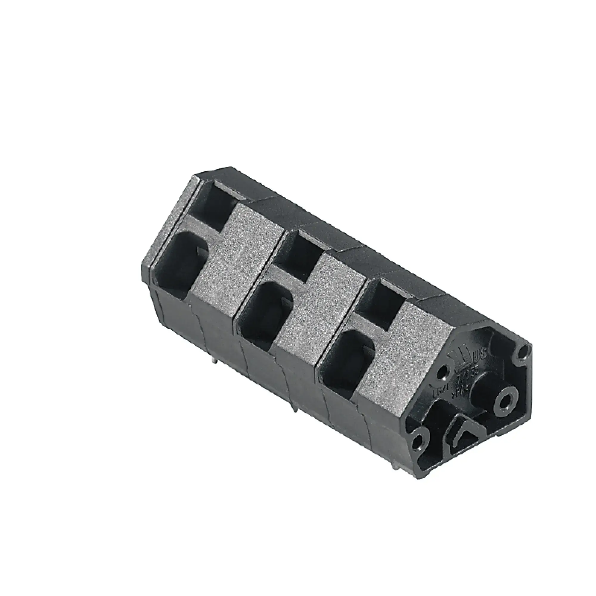 Weidmüller 1953130000 PCB terminal, 1000 V, 24 A, Pitch in mm: 10.00, 2.5 mm², Number of poles: 3, Tension-clamp connection, THT solder connection, 135°, Box (img_001)