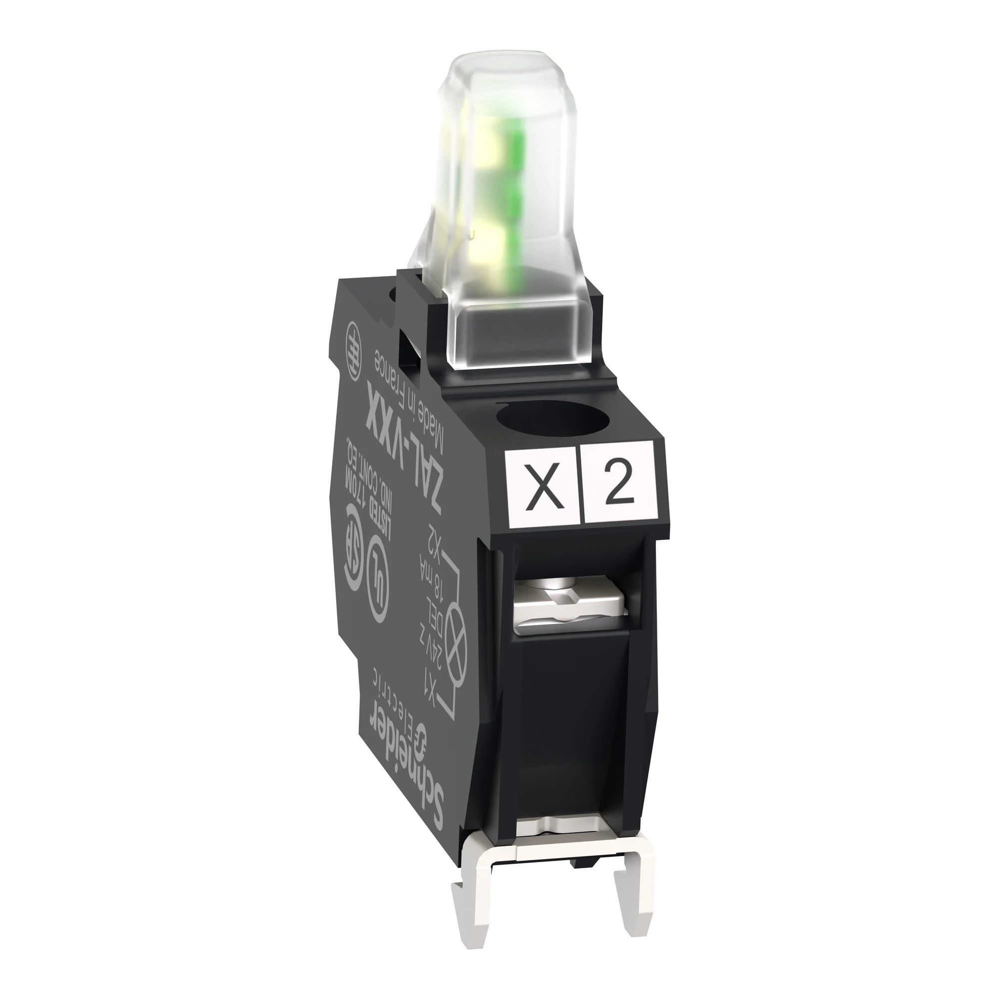 Schneider Electric ZALVG1 LED Module, Harmony XAL, white, universal LED, rear mounting surface housing, 48-120V AC (img_006) Schneider Electric ZALVG1 LED Module, Harmony XAL, white, universal LED, rear mounting surface housing, 48-120V AC (img_006)