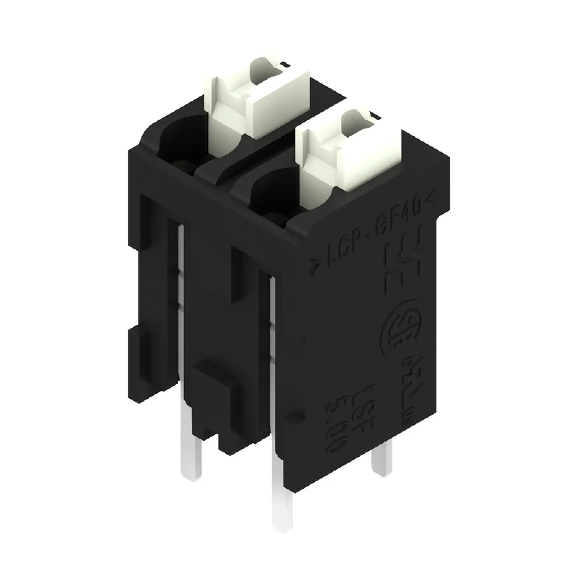 Weidmüller 1876110000 PCB terminal, 320 V, 17.5 A, Pitch in mm: 5.00, 1.5 mm², Number of poles: 2, PUSH IN with actuator, THT/THR solder connection, 180°, Tape (img_001)