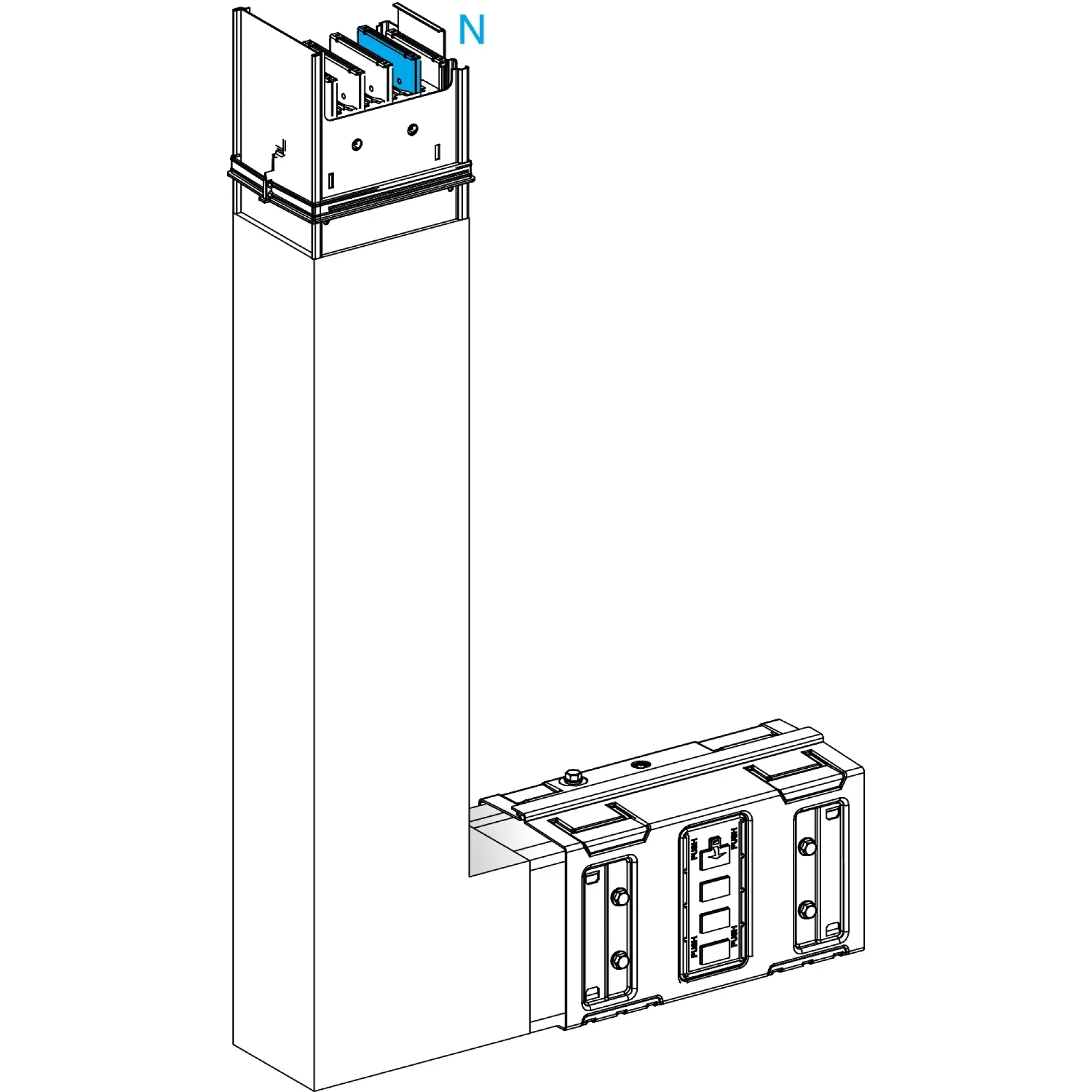 Schneider Electric KSA630DLE41A KSA angular element, 630A, flat PE interior, selectable length (img_002)