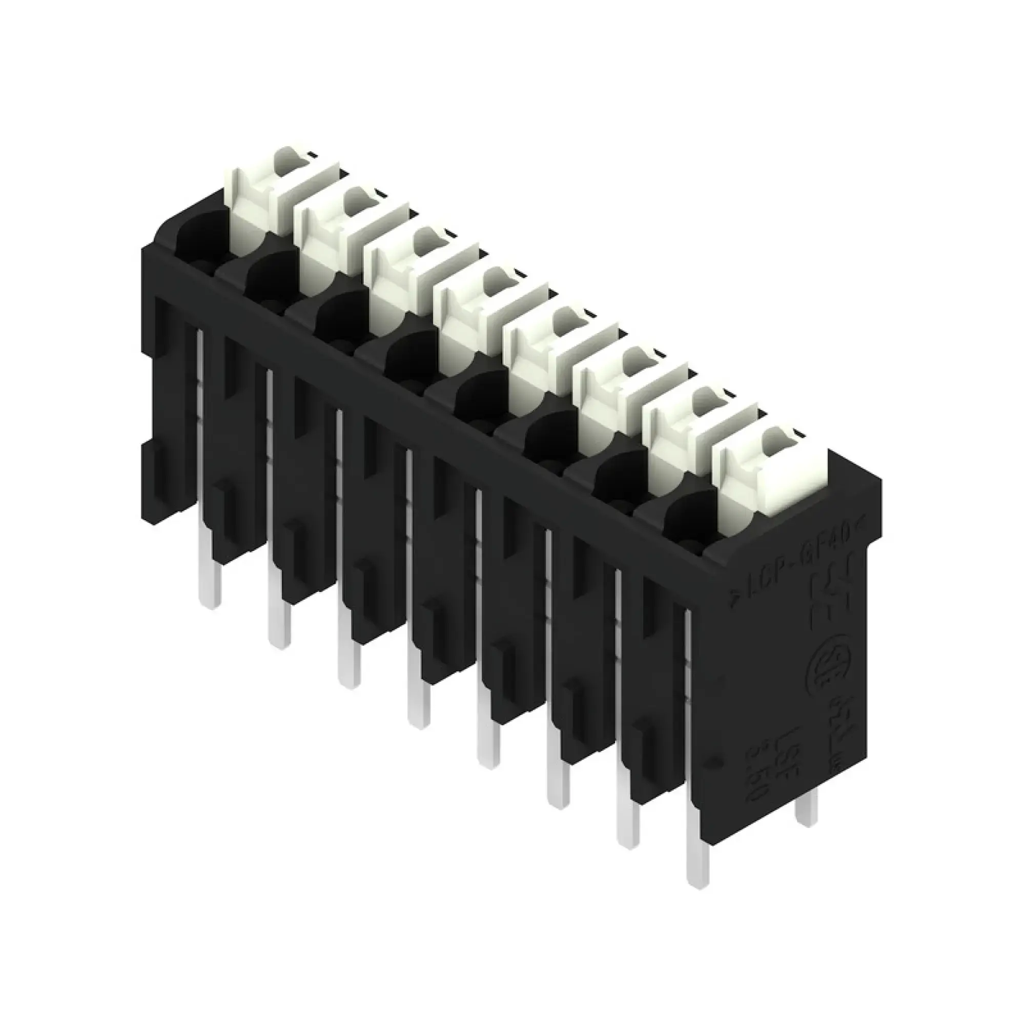 Weidmüller 1874610000 PCB terminal, 160 V, 17.5 A, Pitch in mm: 3.50, 1.5 mm², Number of poles: 8, PUSH IN with actuator, THT/THR solder connection, 180°, Tape (img_001) Weidmüller 1874610000 PCB terminal, 160 V, 17.5 A, Pitch in mm: 3.50, 1.5 mm², Number of poles: 8, PUSH IN with actuator, THT/THR solder connection, 180°, Tape (img_001)