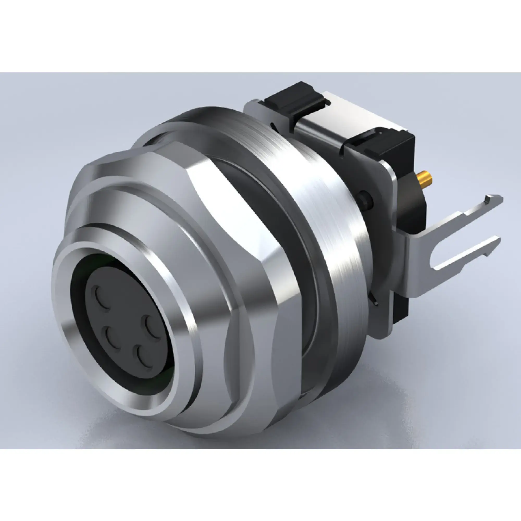 Weidmüller 2423580000 Circular plug connector, installation (PCB connection system), M8, Number of poles: 4, Rear panel mounting, M 12 (img_001)