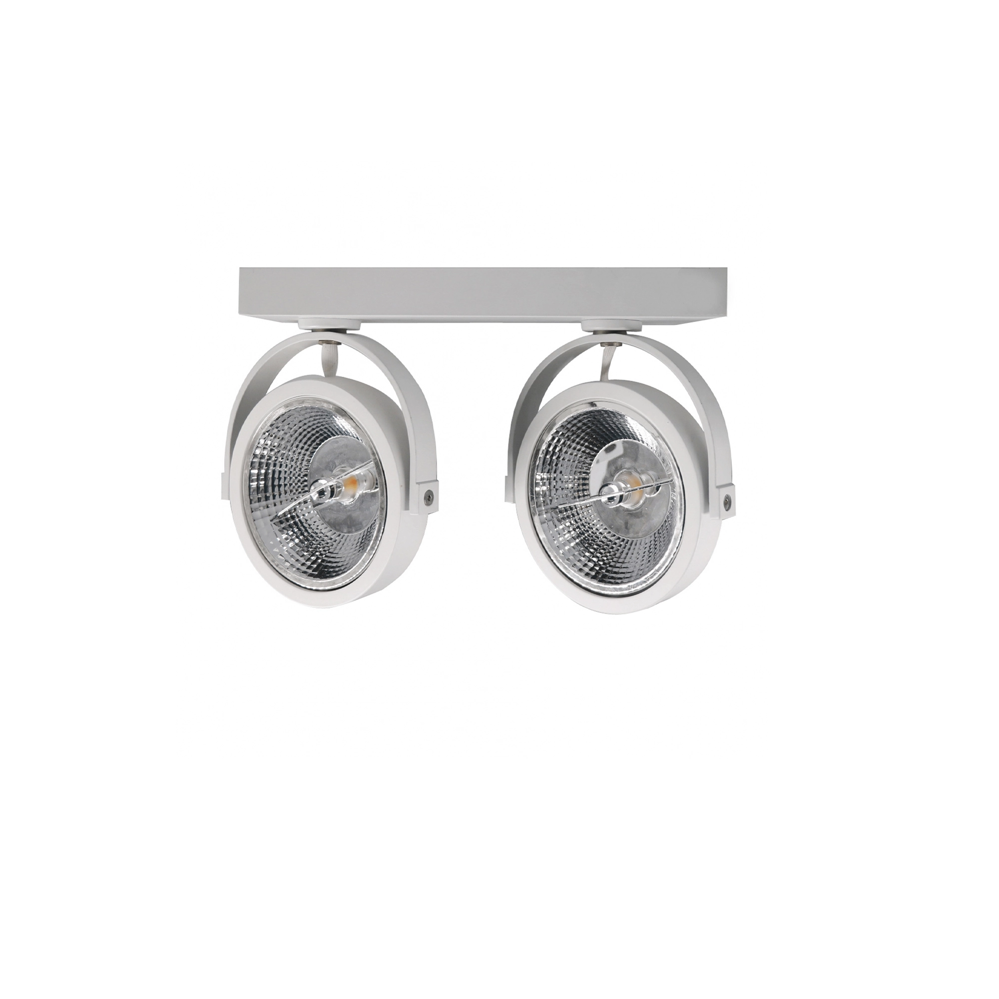 WSU Lights GU10 Doppelleuchte Rouqi für 2xAR111 schwenkbar weiss - IP20 WSU Lights GU10 Doppelleuchte Rouqi für 2xAR111 schwenkbar weiss - IP20