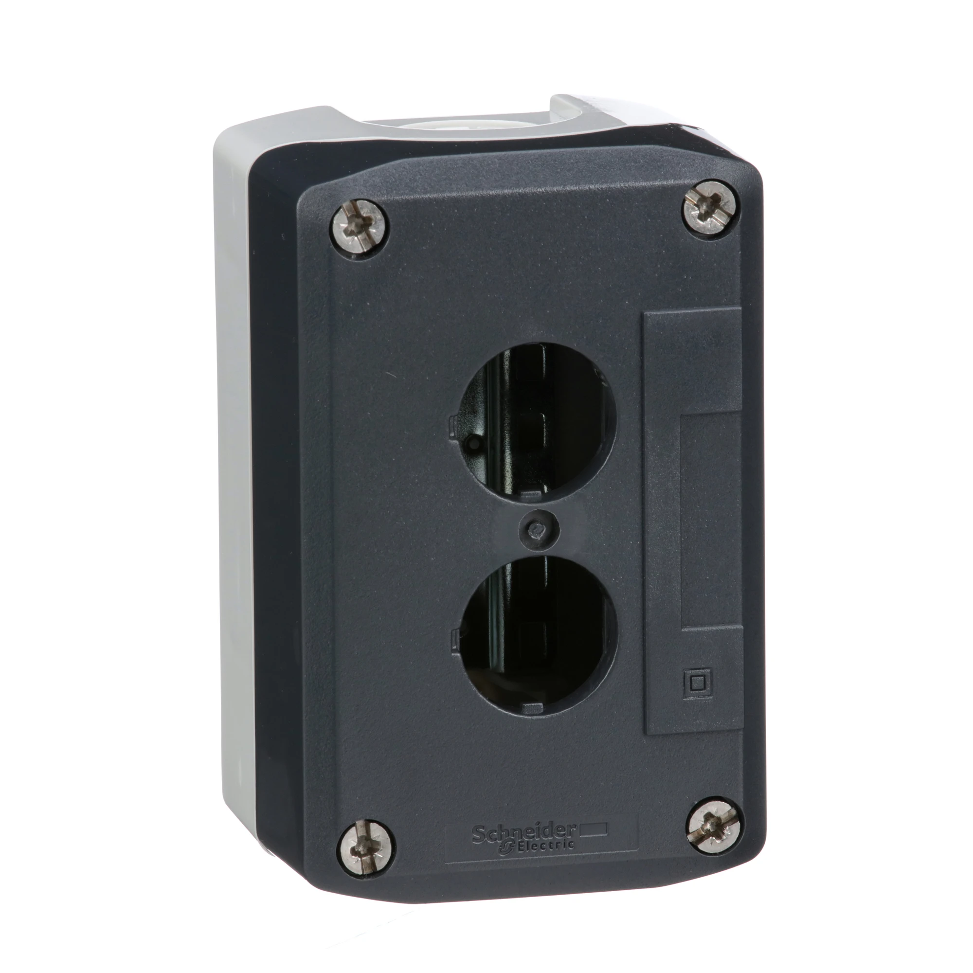 Schneider Electric XALD02H7 Empty enclosure, Harmony XALD, plastic, dark gray, 2 holes, 22mm, UL/CSA (img_001) Schneider Electric XALD02H7 Empty enclosure, Harmony XALD, plastic, dark gray, 2 holes, 22mm, UL/CSA (img_001)
