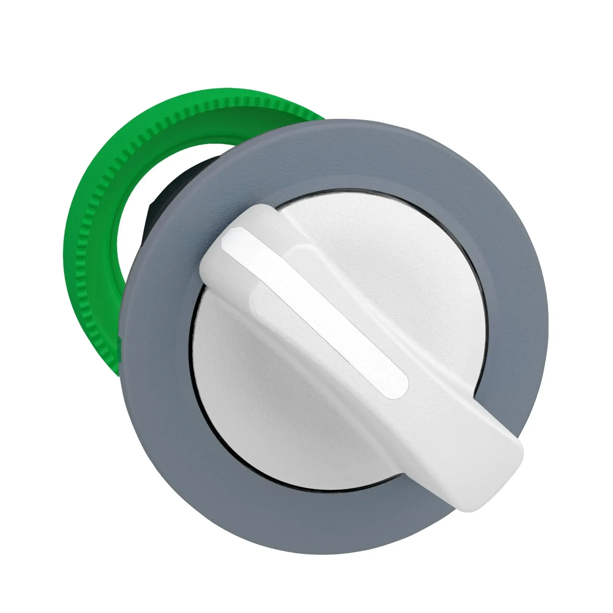 Schneider Electric ZB5FD401C0 Selector Switch, Front Element, Harmony XB5F, Plastic, 30mm, Light Grey, White, 2 Positions, Momentary (img_002)
