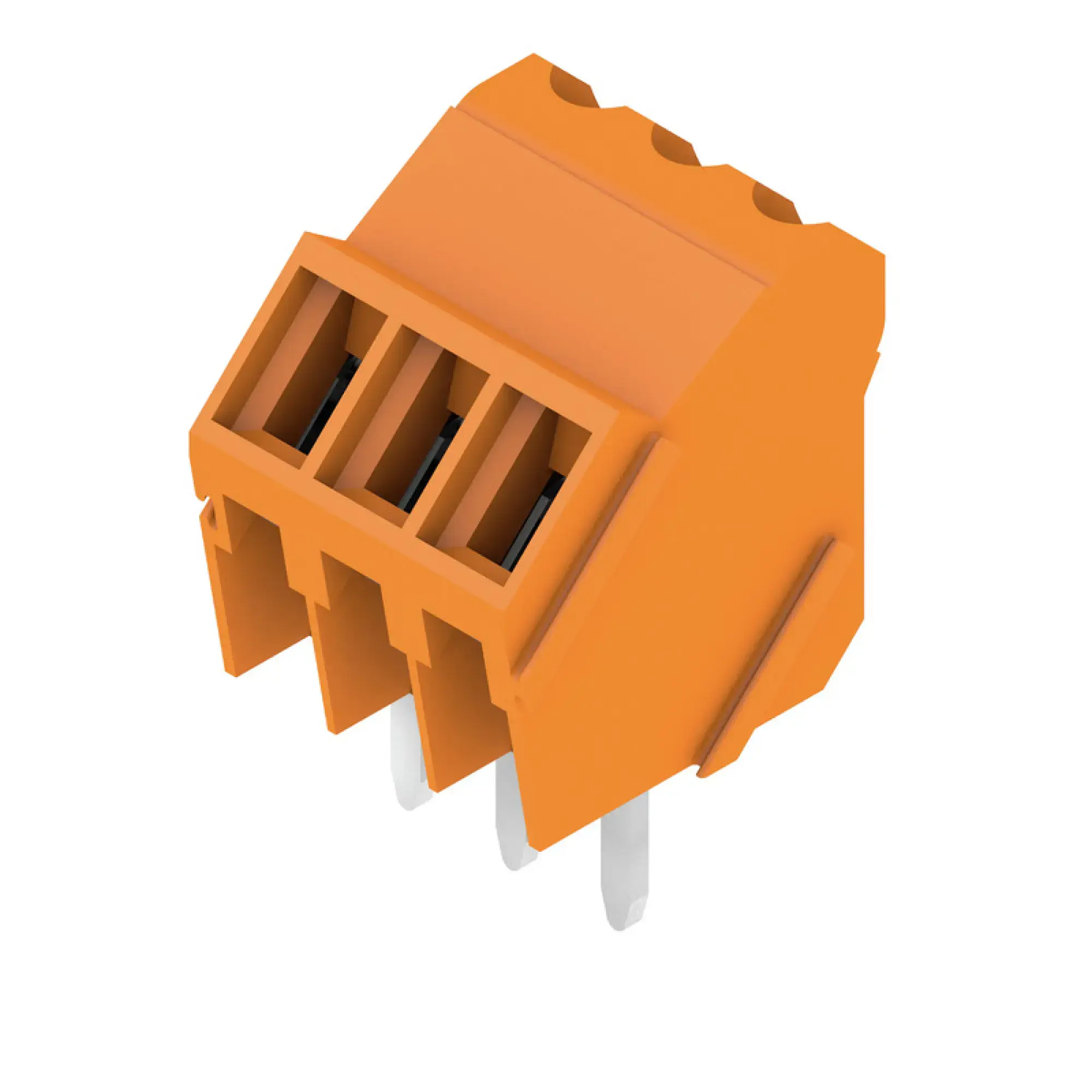 Weidmüller 1715030000 PCB terminal, 160 V, 16 A, Pitch in mm: 3.50, 2.08 mm², Number of poles: 3, Clamping yoke connection, THT solder connection, 135°, Box (img_001) Weidmüller 1715030000 PCB terminal, 160 V, 16 A, Pitch in mm: 3.50, 2.08 mm², Number of poles: 3, Clamping yoke connection, THT solder connection, 135°, Box (img_001)
