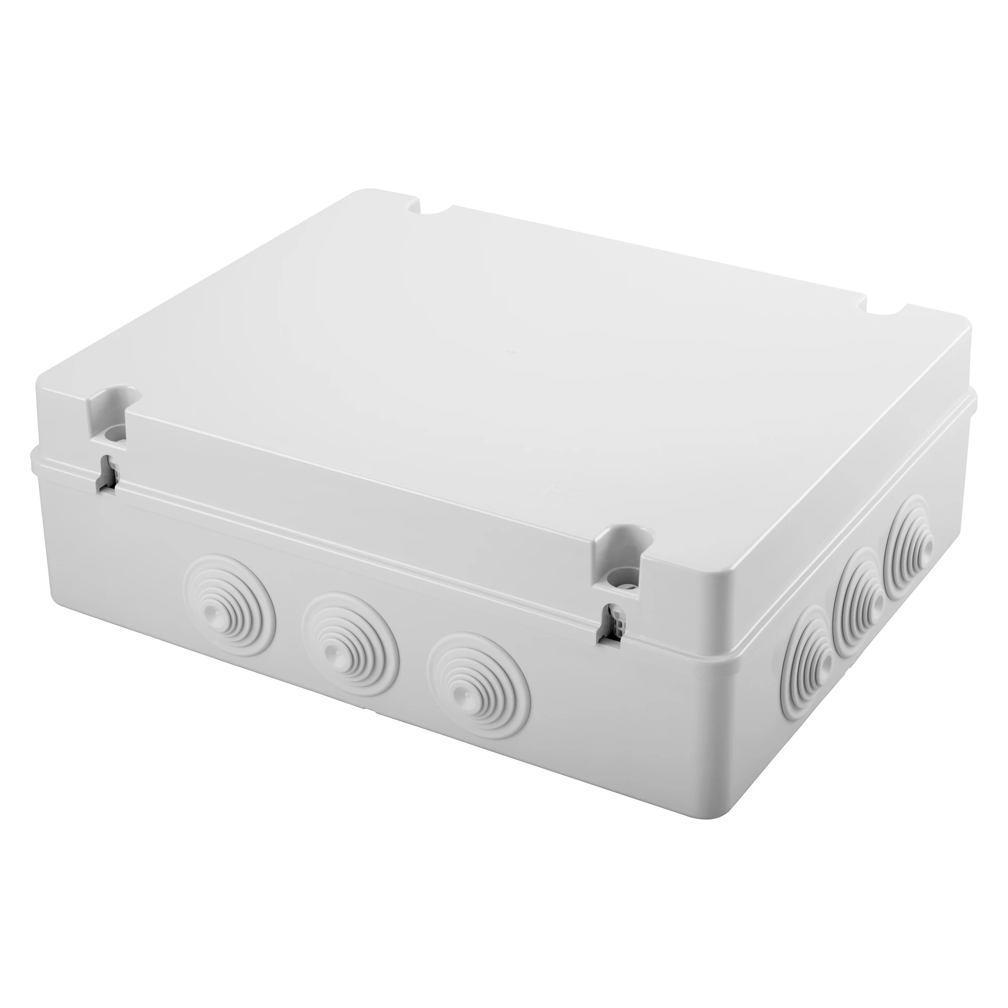GEWISS GW44010 JUNCTION BOX WITH PLAIN SCREWED LID - IP55 - INTERNAL DIMENSIONS 380X300X120 - WALLS WITH CABLE GLANDS - GREY RAL 7035 (img_001)