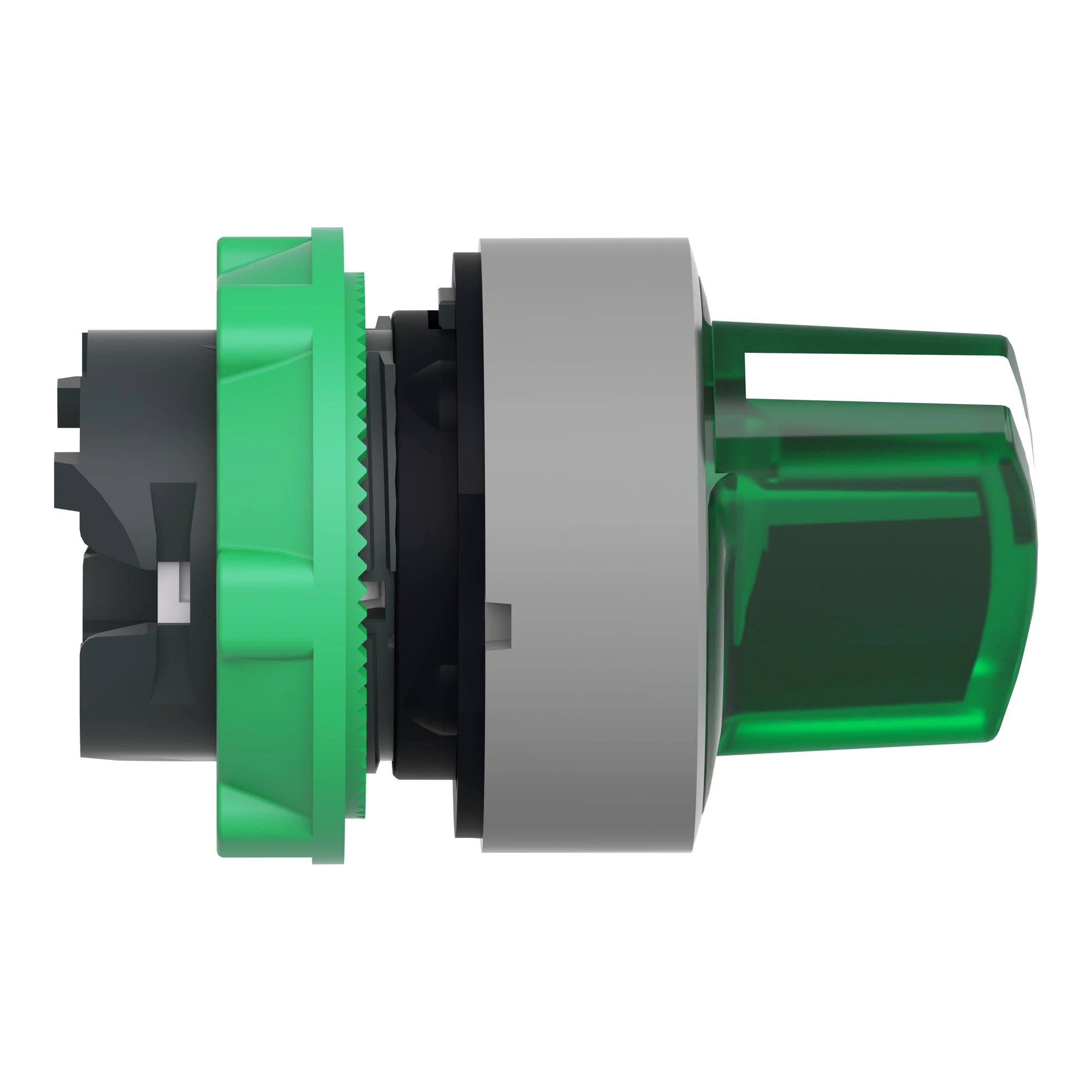 Schneider Electric ZB5AK1233C0 Illuminated selector switch, front element, Harmony XB5, plastic, 22mm green, for universal LEDs, 2 positions, latching (img_003)