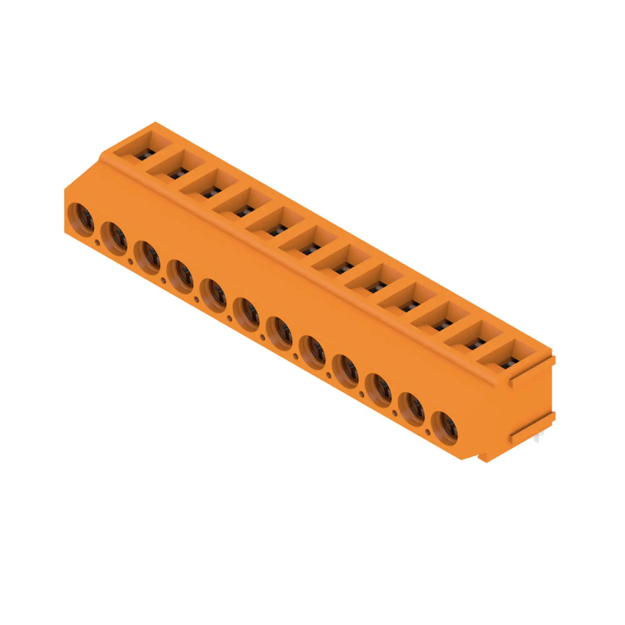 Weidmüller 1234330000 PCB terminal, 320 V, 17.5 A, Pitch in mm: 5.00, 2.5 mm², Number of poles: 12, Clamping yoke connection, THT solder connection, 180°, Box (img_001)