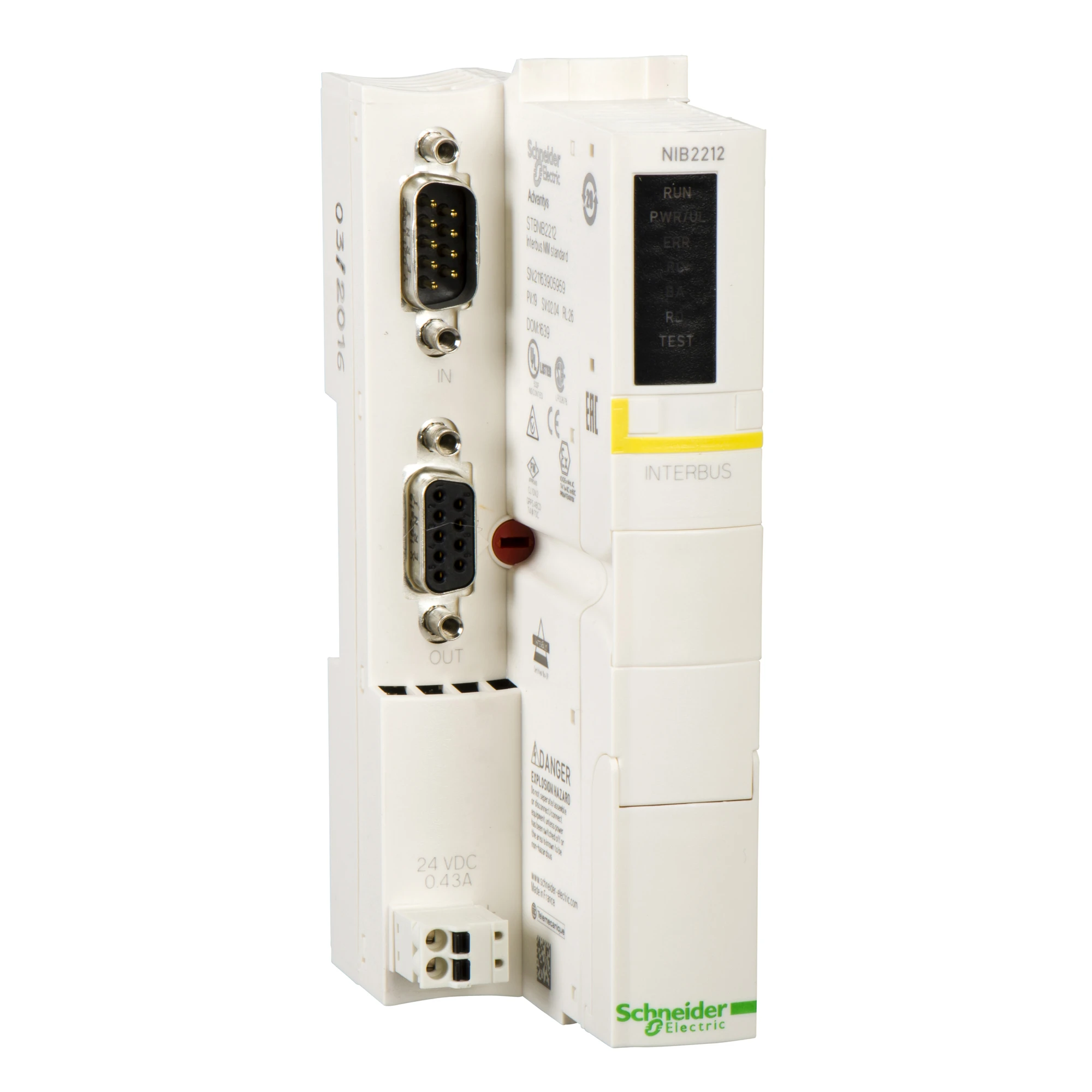 Schneider Electric STBNIB2212 Fieldbus Coupling Module Standard STB, Interbus, 500 kBit/s (img_001)