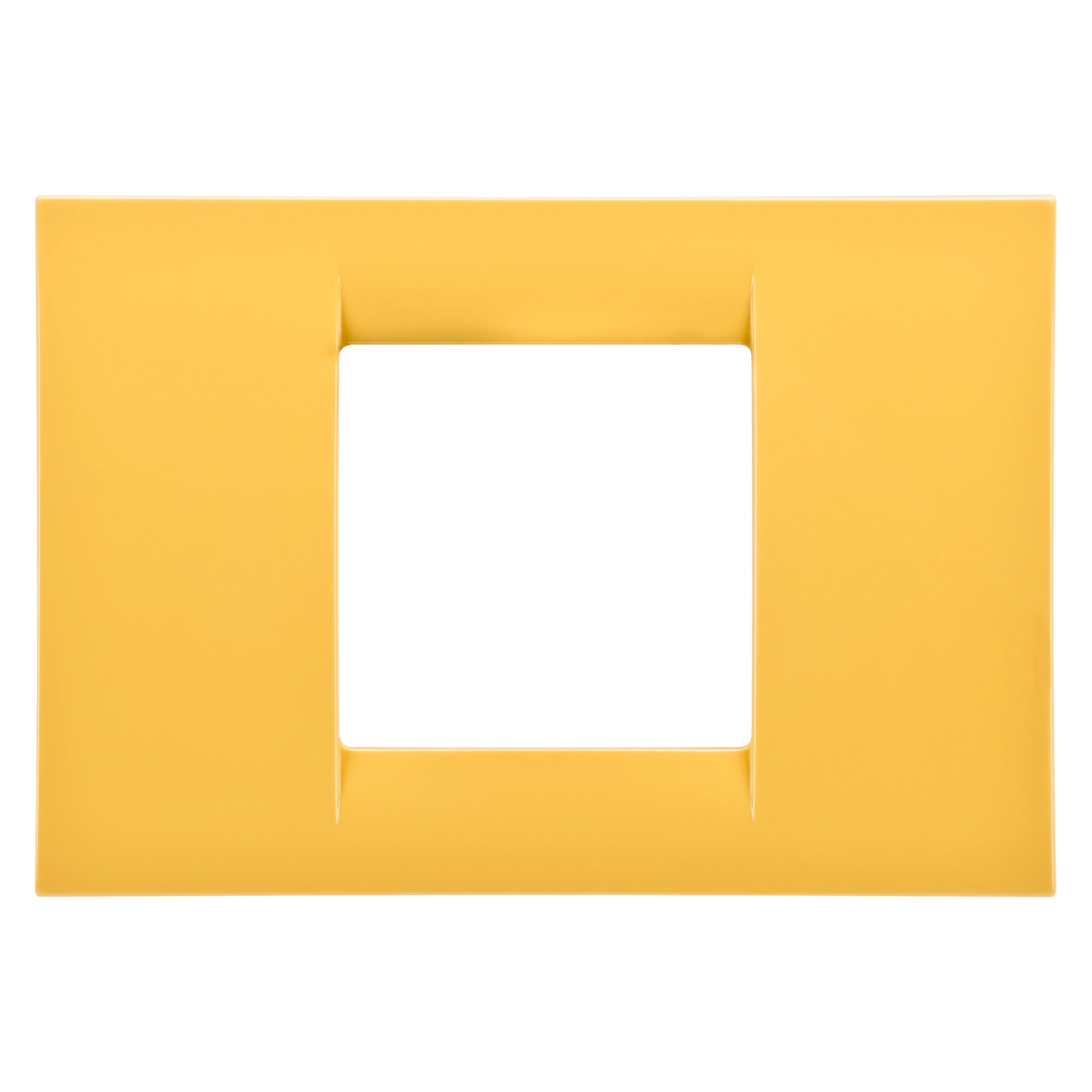 GEWISS GW22182 VIRNA PLATE - IN TECHNOPOLYMER GLOSS FINISHING - 2 GANG - CORN YELLOW - SYSTEM (img_001)