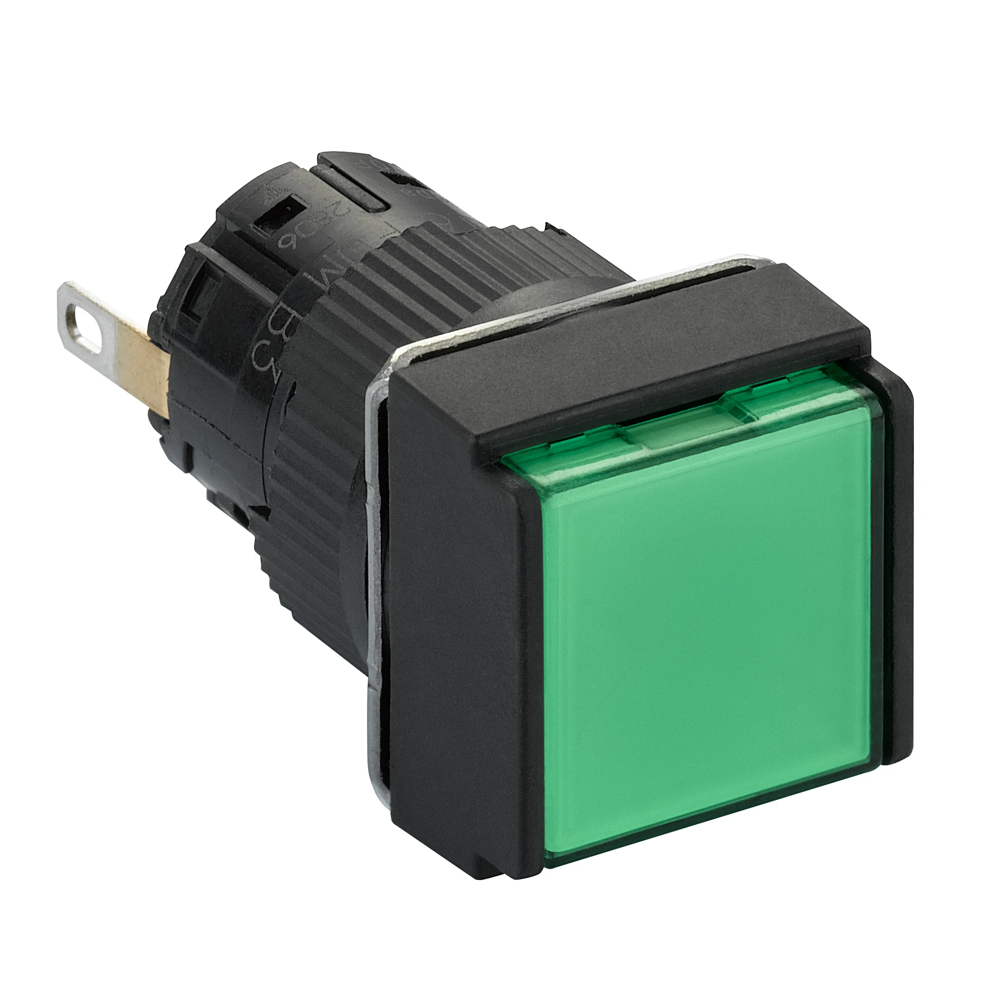 Schneider Electric XB6ECV3BP Illuminated indicator, square Ø 16, IP 65, green, integral LED, 24 V, plug (img_001) Schneider Electric XB6ECV3BP Illuminated indicator, square Ø 16, IP 65, green, integral LED, 24 V, plug (img_001)