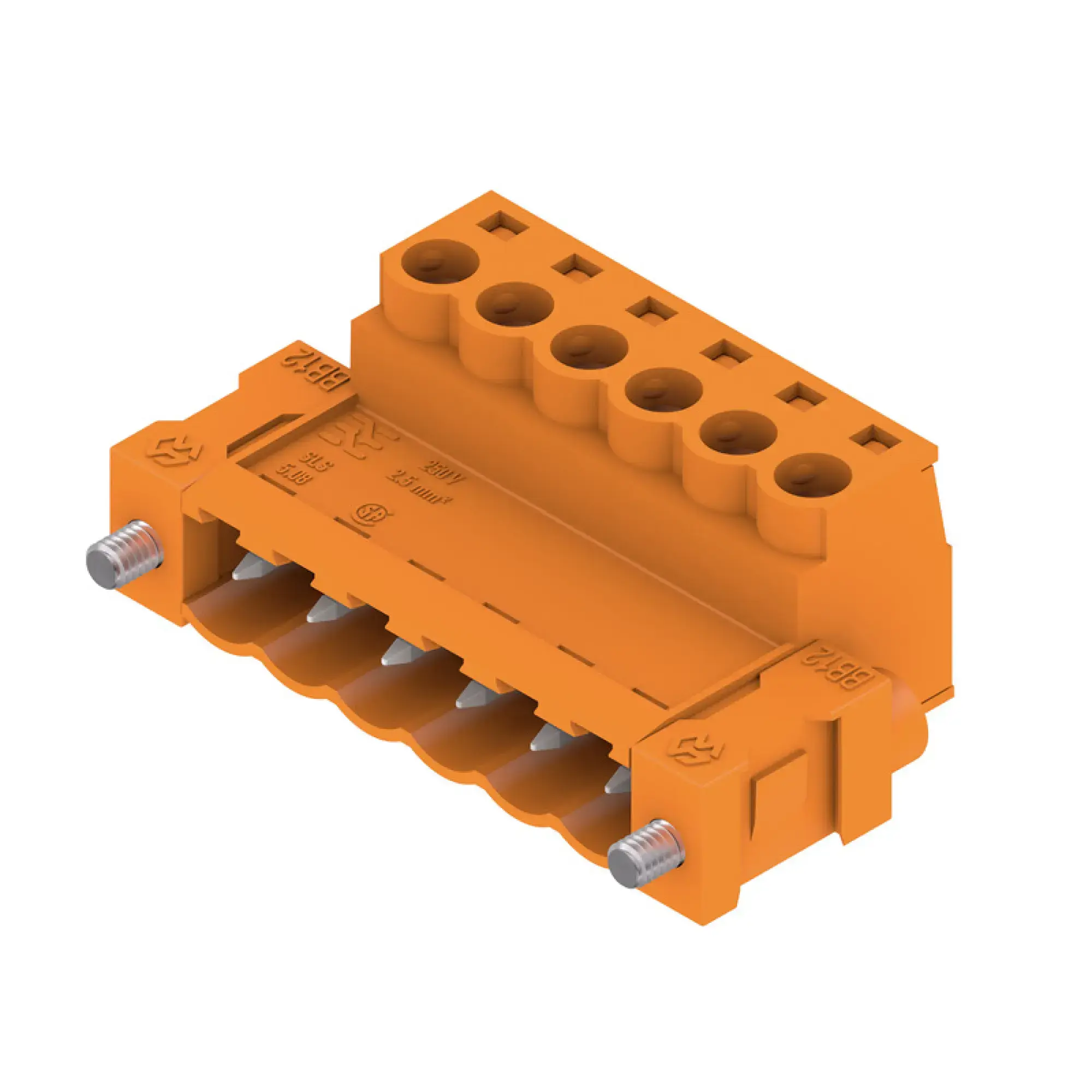 Weidmüller 1846250000 PCB connector (wire connection), 320 V, 21.5 A, Pitch in mm: 5.08, 3.31 mm², Number of poles: 6, Clamping yoke connection, Box (img_001)