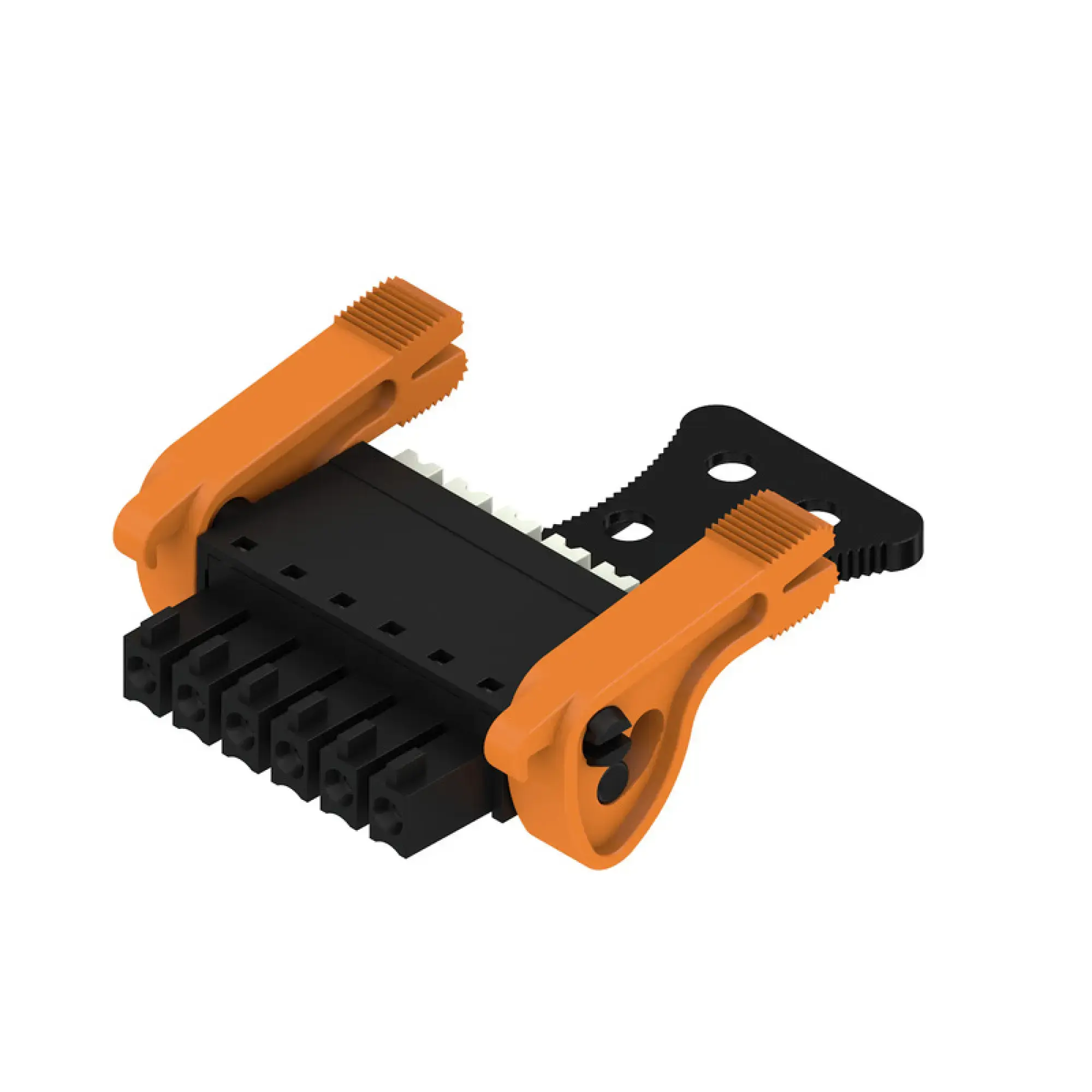 Weidmüller 2443040000 PCB connector (wire connection), 160 V, 17.5 A, Pitch in mm: 3.81, 1.5 mm², Number of poles: 6, PUSH IN with actuator, Box (img_001)