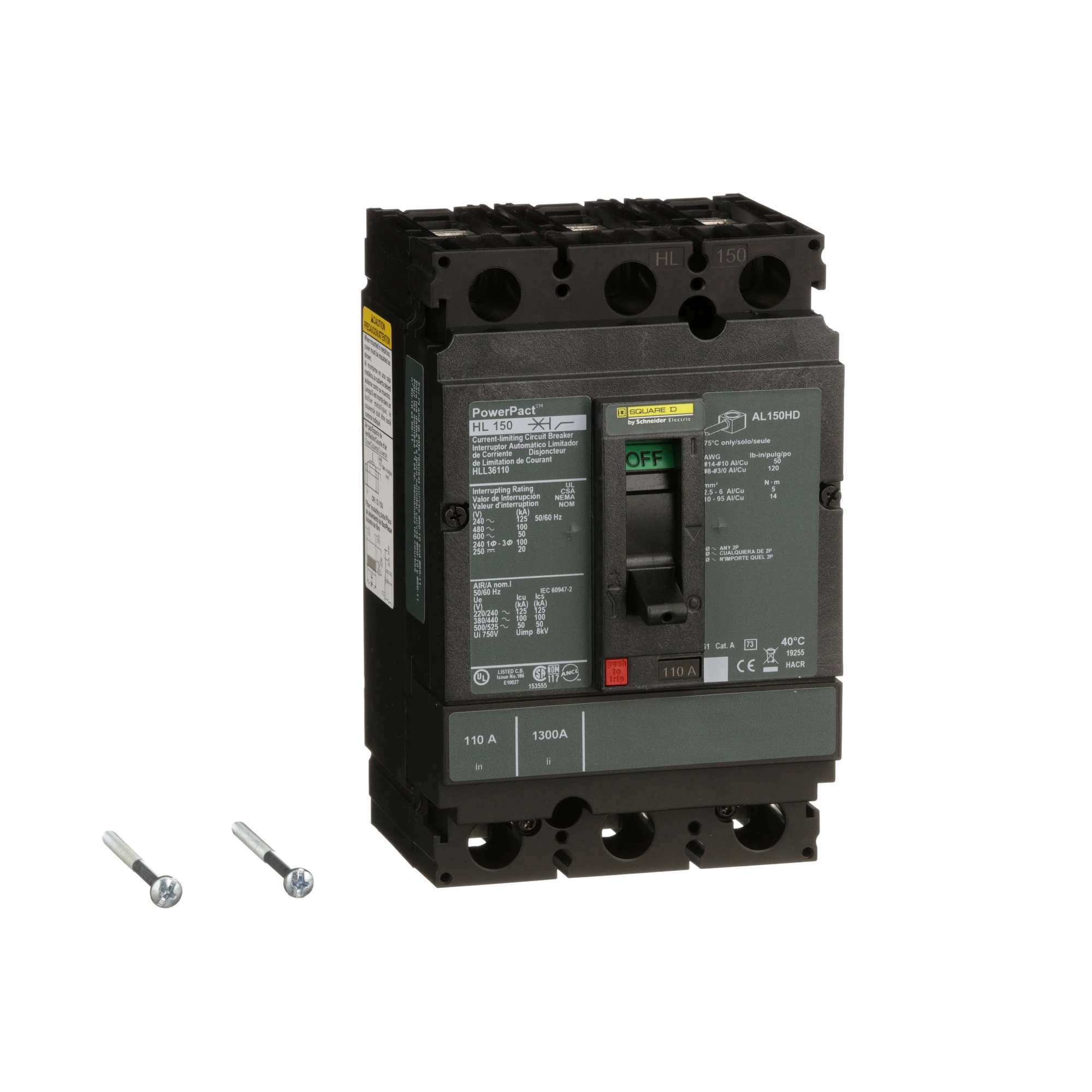 Schneider Electric HLL36110 Compact Power Circuit Breaker PowerPacT H, TMD 110A, 3P, 50kA/600V AC (img_001) Schneider Electric HLL36110 Compact Power Circuit Breaker PowerPacT H, TMD 110A, 3P, 50kA/600V AC (img_001)
