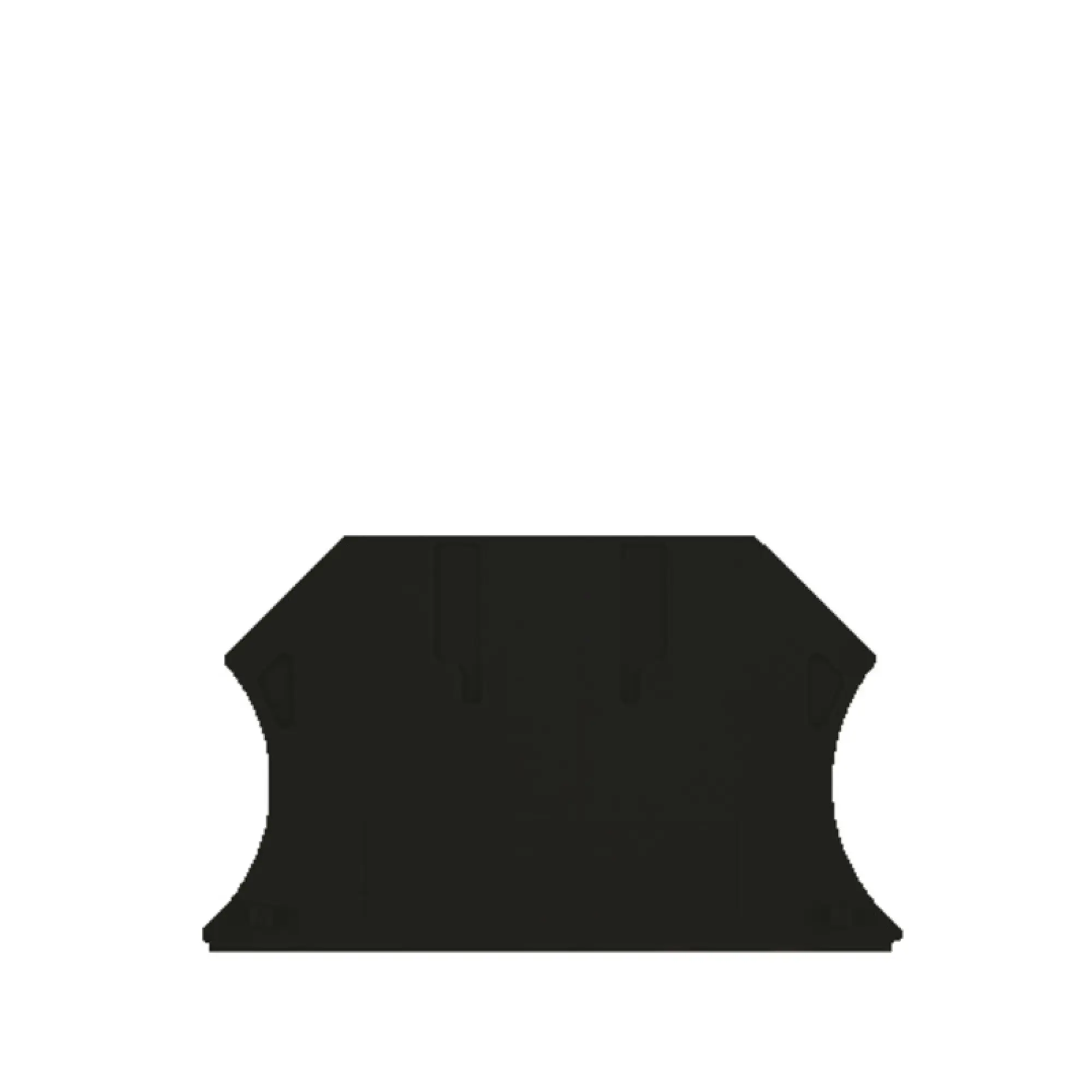 Weidmüller 1050010000 End plate (terminals), black, Height: 56 mm, Width: 1.5 mm, V-0, Wemid (img_001)