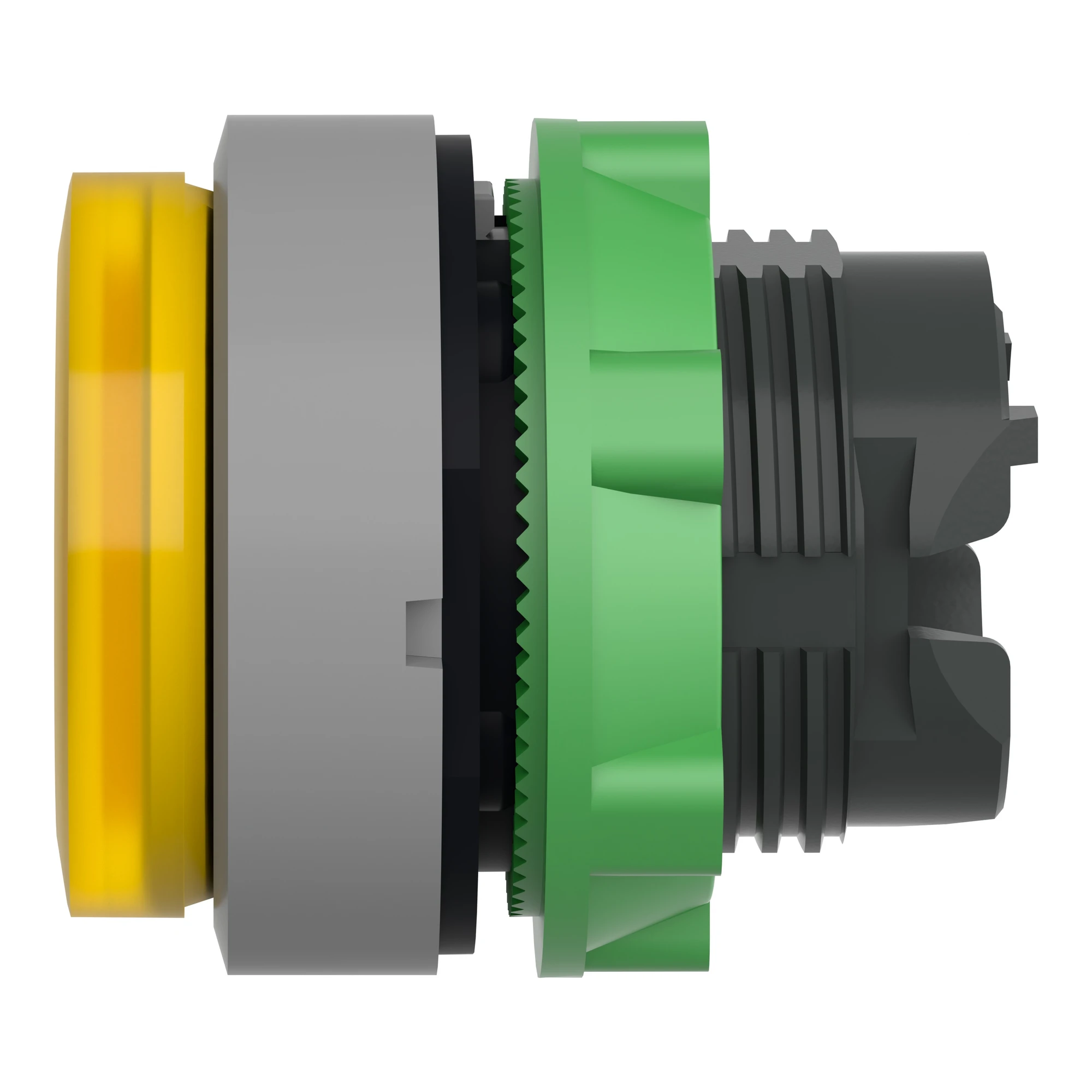 Schneider Electric ZB5AW183C0 Illuminated Push Button, Front Element, Harmony XB5, Plastic, 22mm, Light Grey, Yellow, Projecting, for Universal LED (img_006)