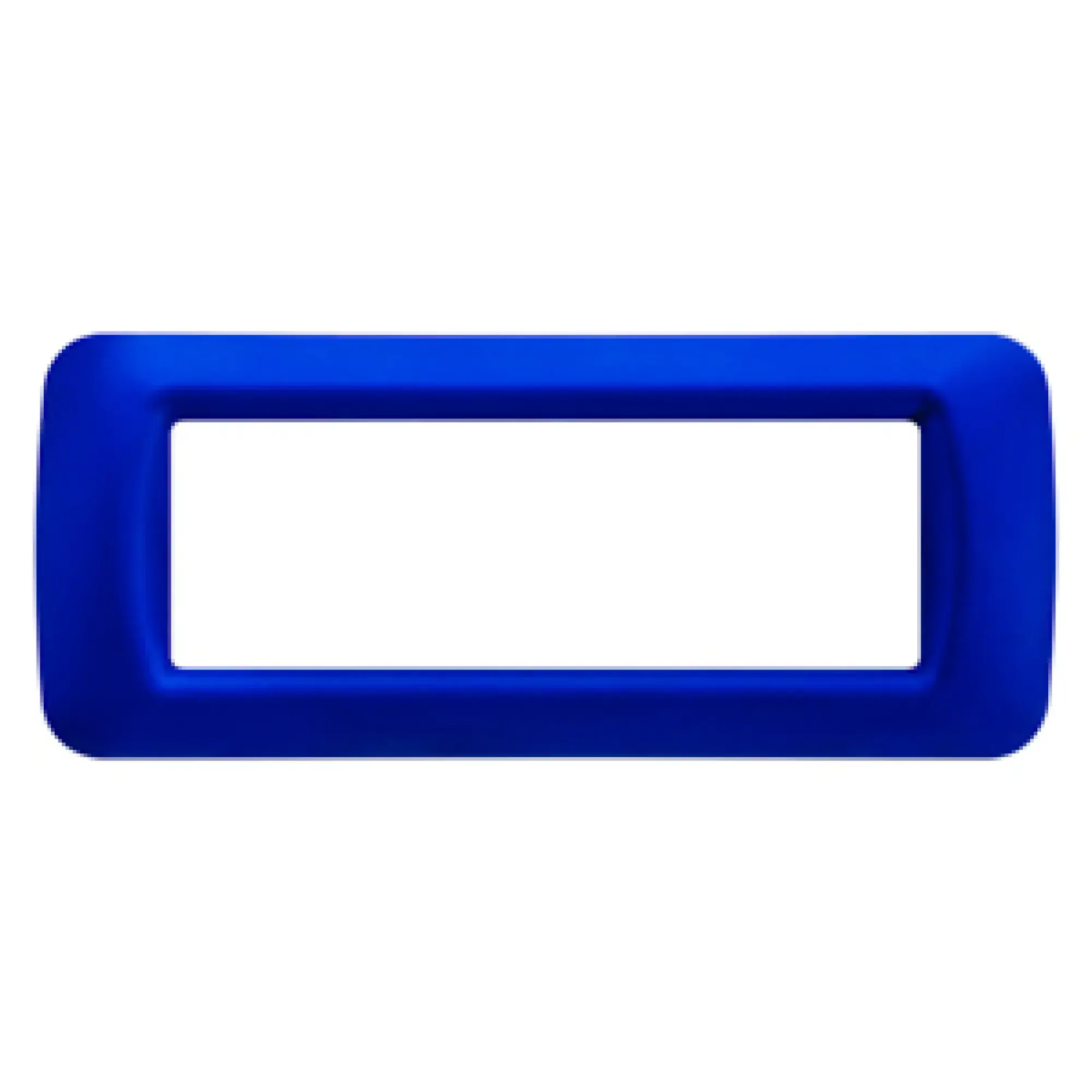 GEWISS GW22576 TOP SYSTEM PLATE - IN TECHNOPOLYMER GLOSS FINISHING - 6 GANG - JAZZ BLUE - SYSTEM (img_002)