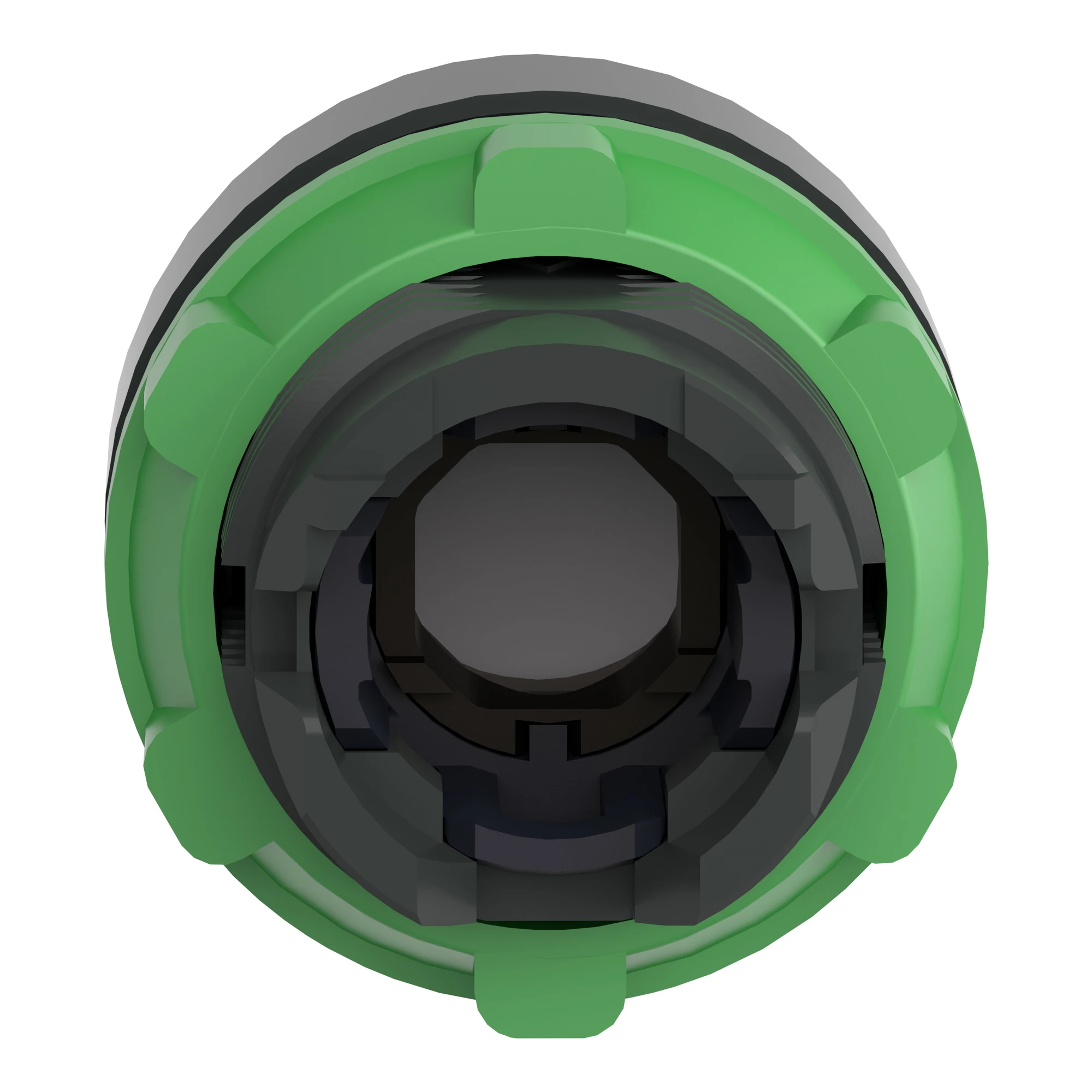 Schneider Electric ZB5AH33 Illuminated pushbutton, front element, Harmony XB5, plastic, 22mm, green, protruding, for universal LED, latching (img_002)