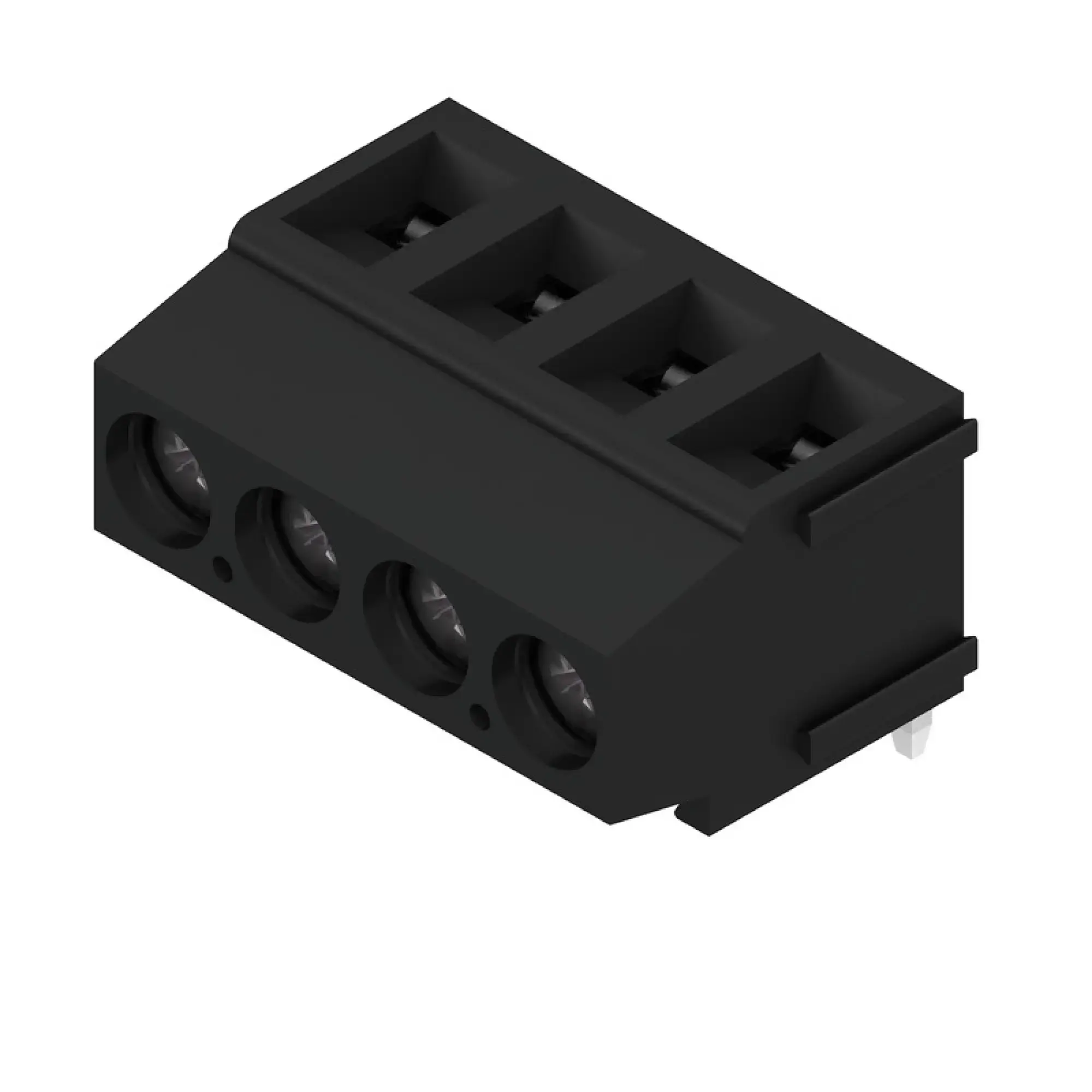 Weidmüller 9993720000 PCB terminal, 320 V, 17.5 A, Pitch in mm: 5.00, 2.5 mm², Number of poles: 4, Clamping yoke connection, THT solder connection, 180°, Box (img_001)