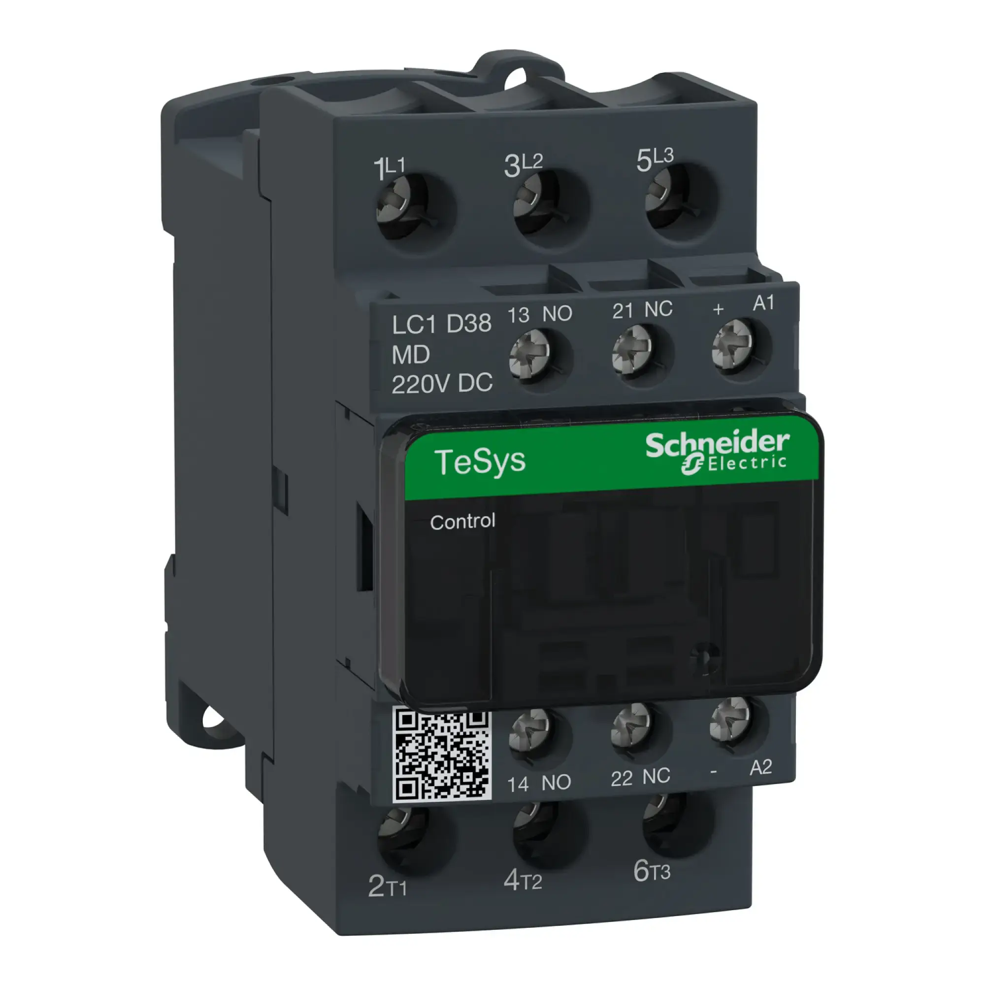 Schneider Electric LC1D38MD Power contactor LC1D 3p, +1NO+1NC, 18.5 kW, 38 A, 400 V AC3, coil 220 V DC (img_005)
