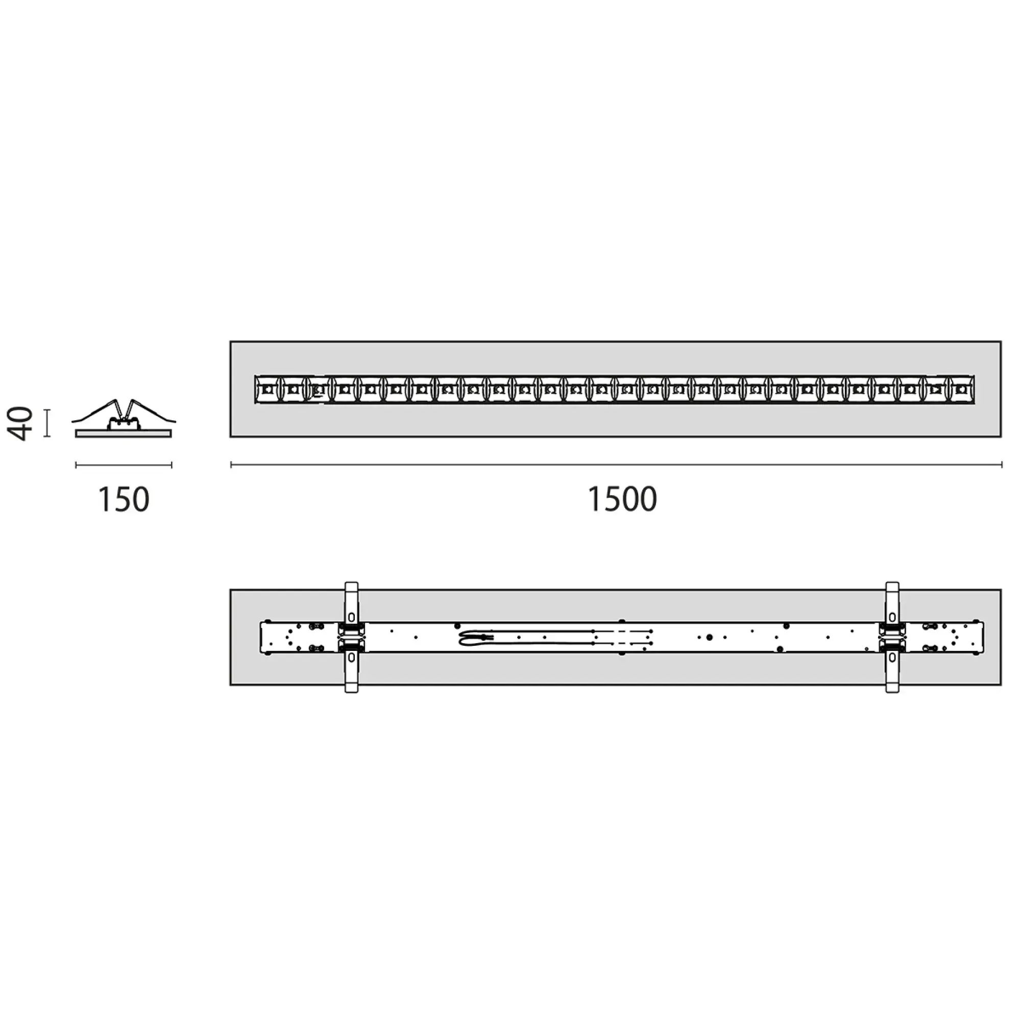 Performance iN Lighting 3122228 LED-Einbauleuchte 4000K 32W statisch schwarzes Raster 3122228 (img_006)