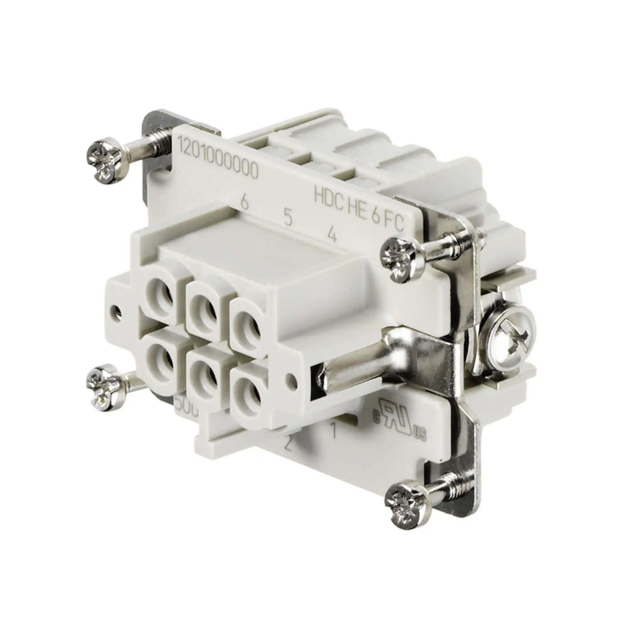 Weidmüller 1201000000 Contact insert (industry plug-in connectors), Female, 500 V, 24 A, Number of poles: 6, Crimp connection, Installation size: 3 (img_004)