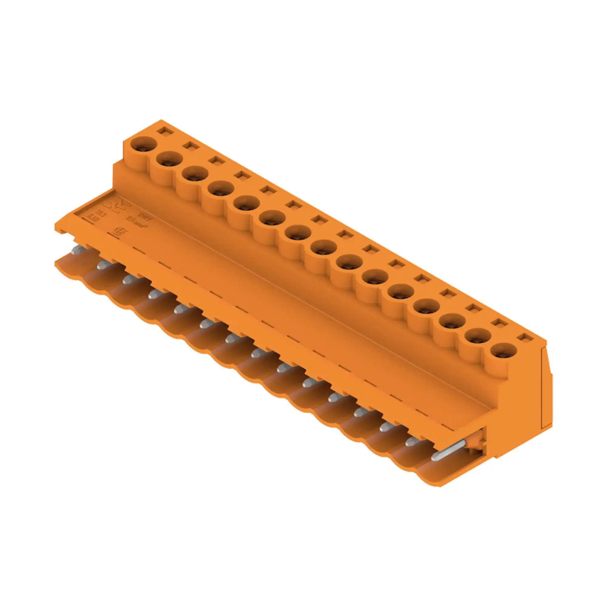 Weidmüller 1627220000 PCB connector (wire connection), 320 V, 21.5 A, Pitch in mm: 5.08, 3.31 mm², Number of poles: 15, Clamping yoke connection, Box (img_001)