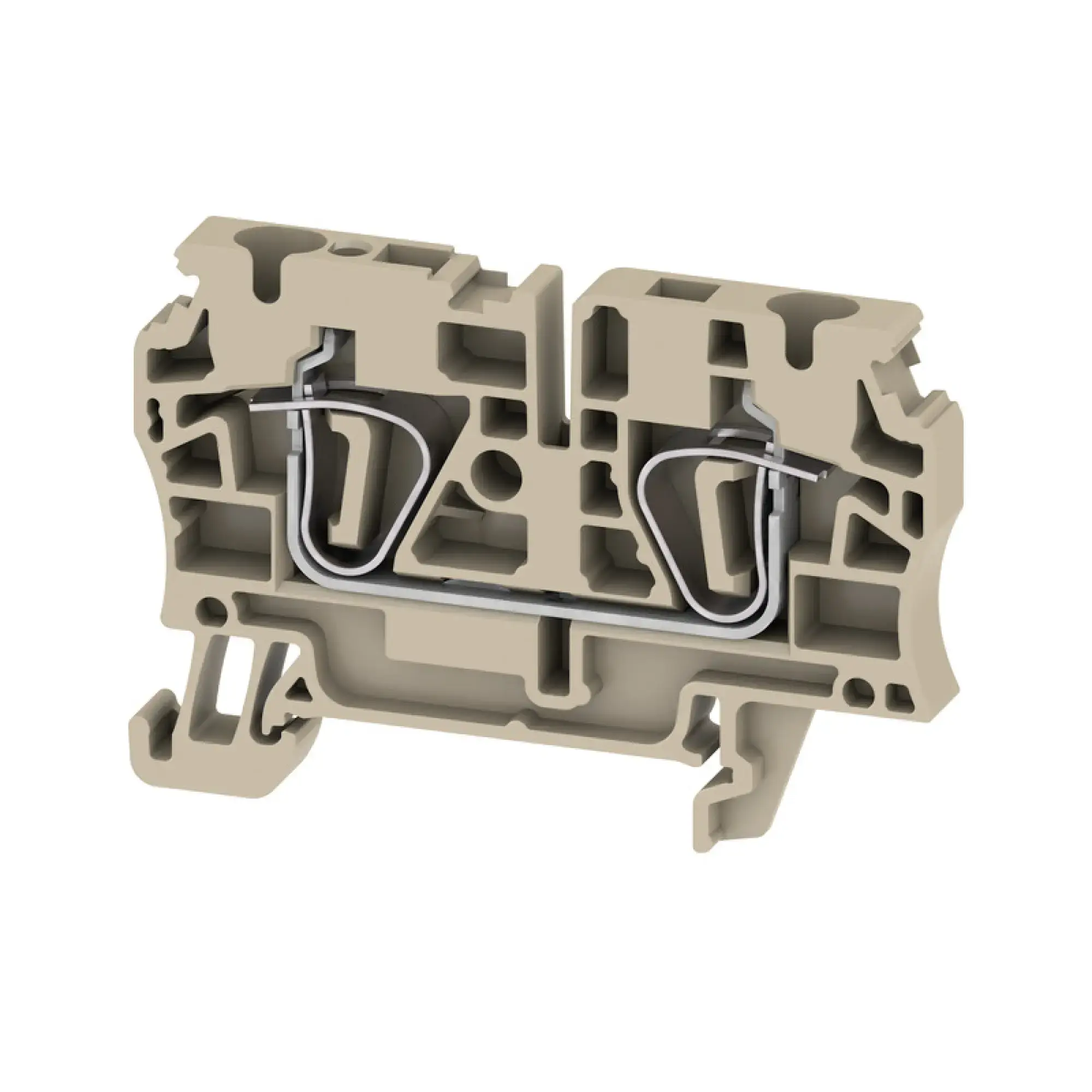 Weidmüller 1632050000 Feed-through terminal block, Tension-clamp connection, dark beige, 4 mm², 32 A, 800 V, Number of connections: 2 (img_001)
