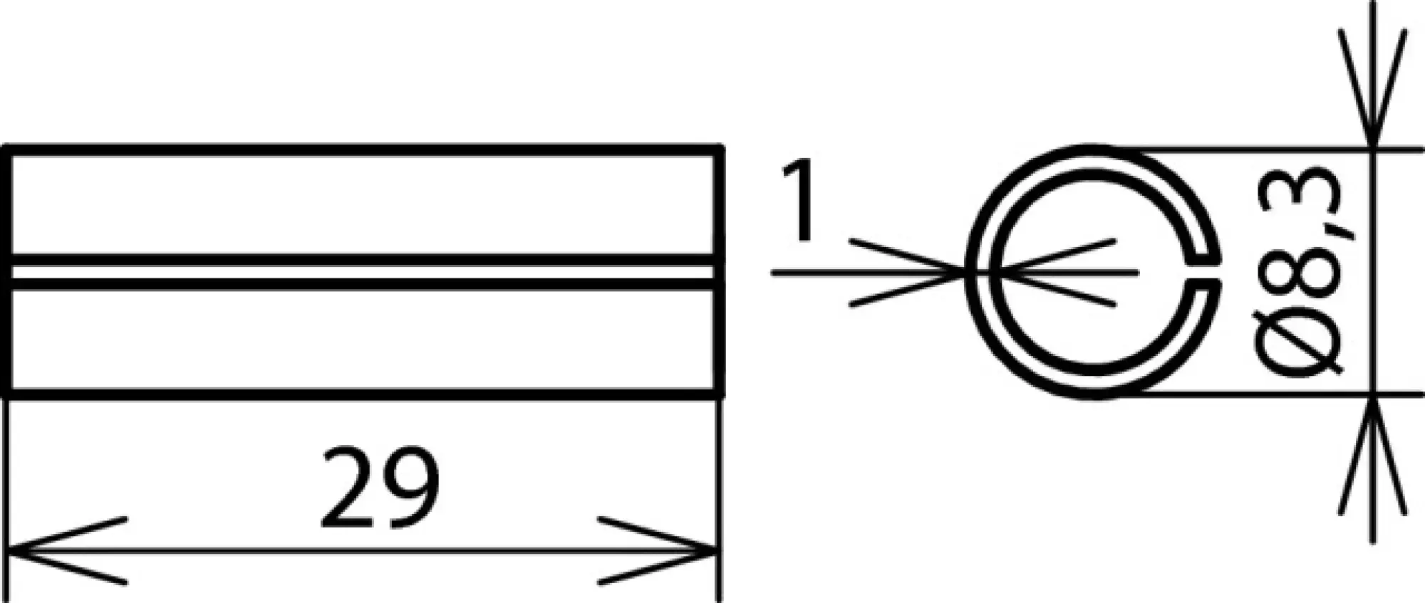 Dehn 562250 Cupal sleeve outside Al inside Cu 25mm² L 29mm (img_002) Dehn 562250 Cupal sleeve outside Al inside Cu 25mm² L 29mm (img_002)