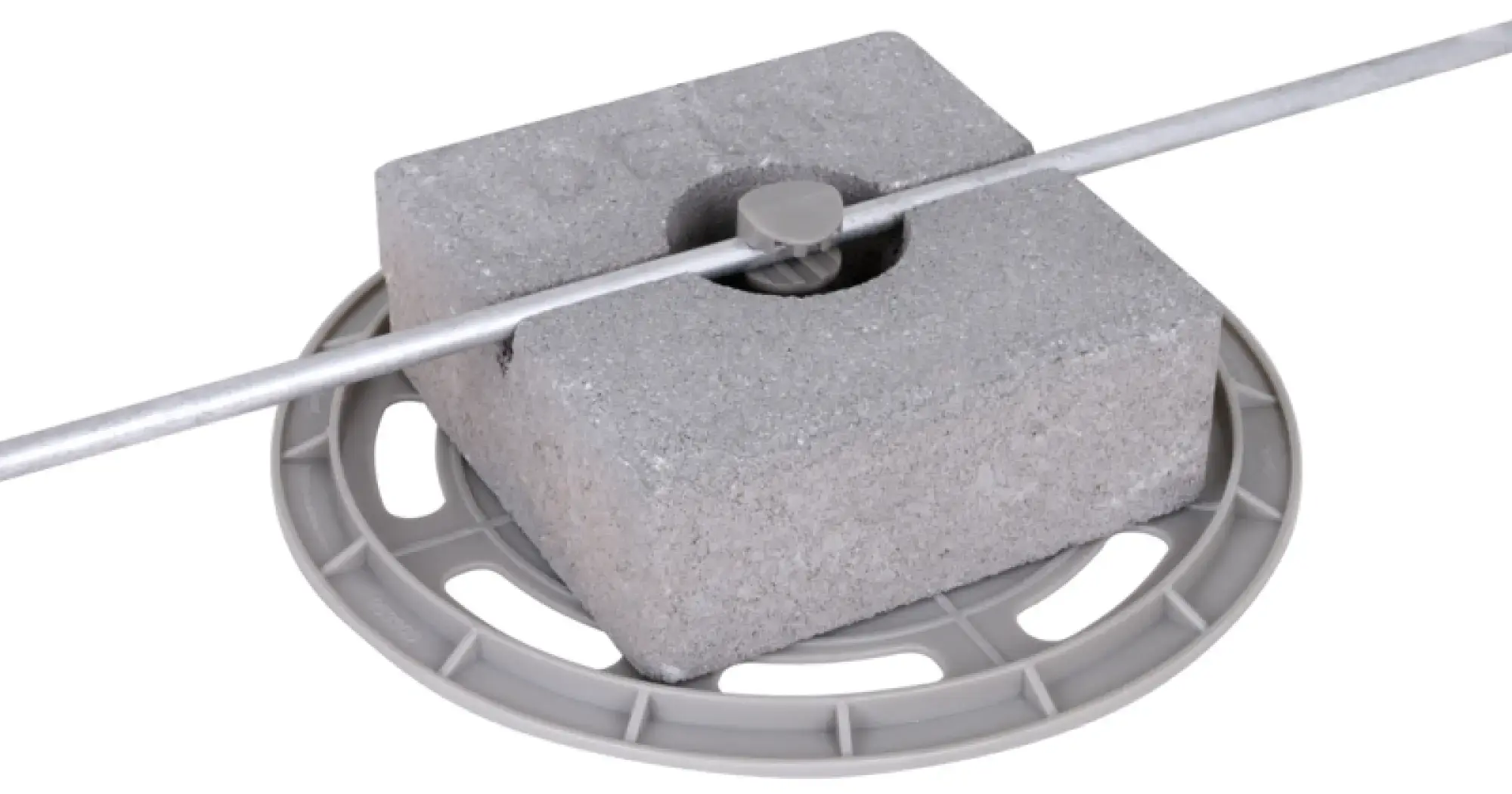 Dehn 253335 Roof conductor holder SET w. 4.6kg base Base plate & plastic CH, f. Rd 8-10mm (img_002)
