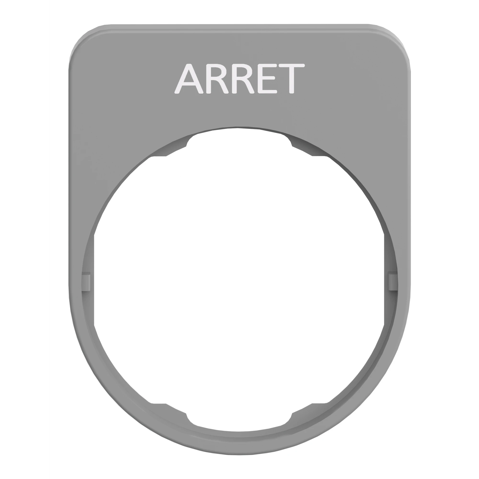 Schneider Electric ZBYFP2104C0 Label holder 40x50mm, with ARRET labeling, for Harmony 30mm, in grey (img_003) Schneider Electric ZBYFP2104C0 Label holder 40x50mm, with ARRET labeling, for Harmony 30mm, in grey (img_003)