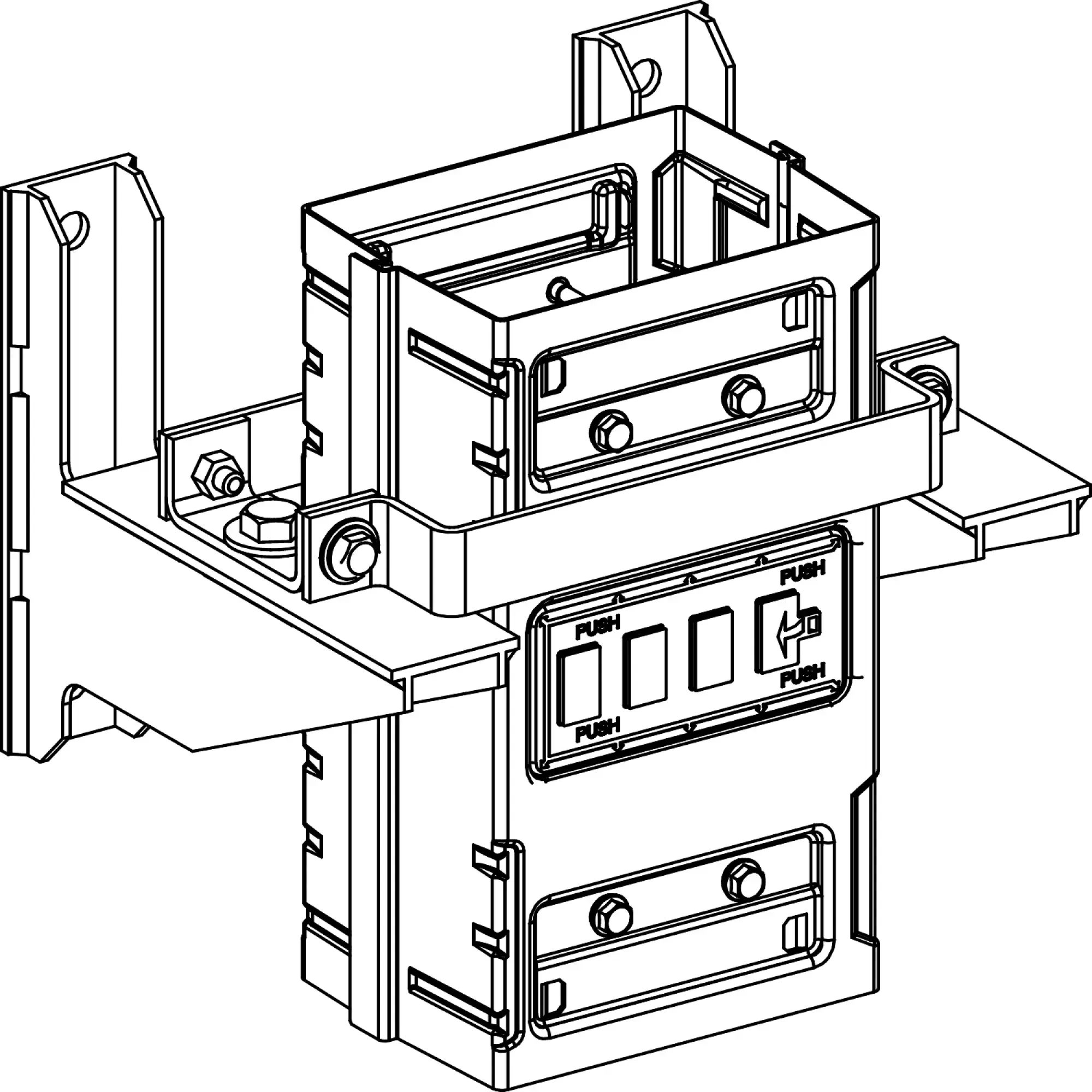 Schneider Electric KSB630ZV1 KS Mounting, 630A, end support for vertical routing (img_002)
