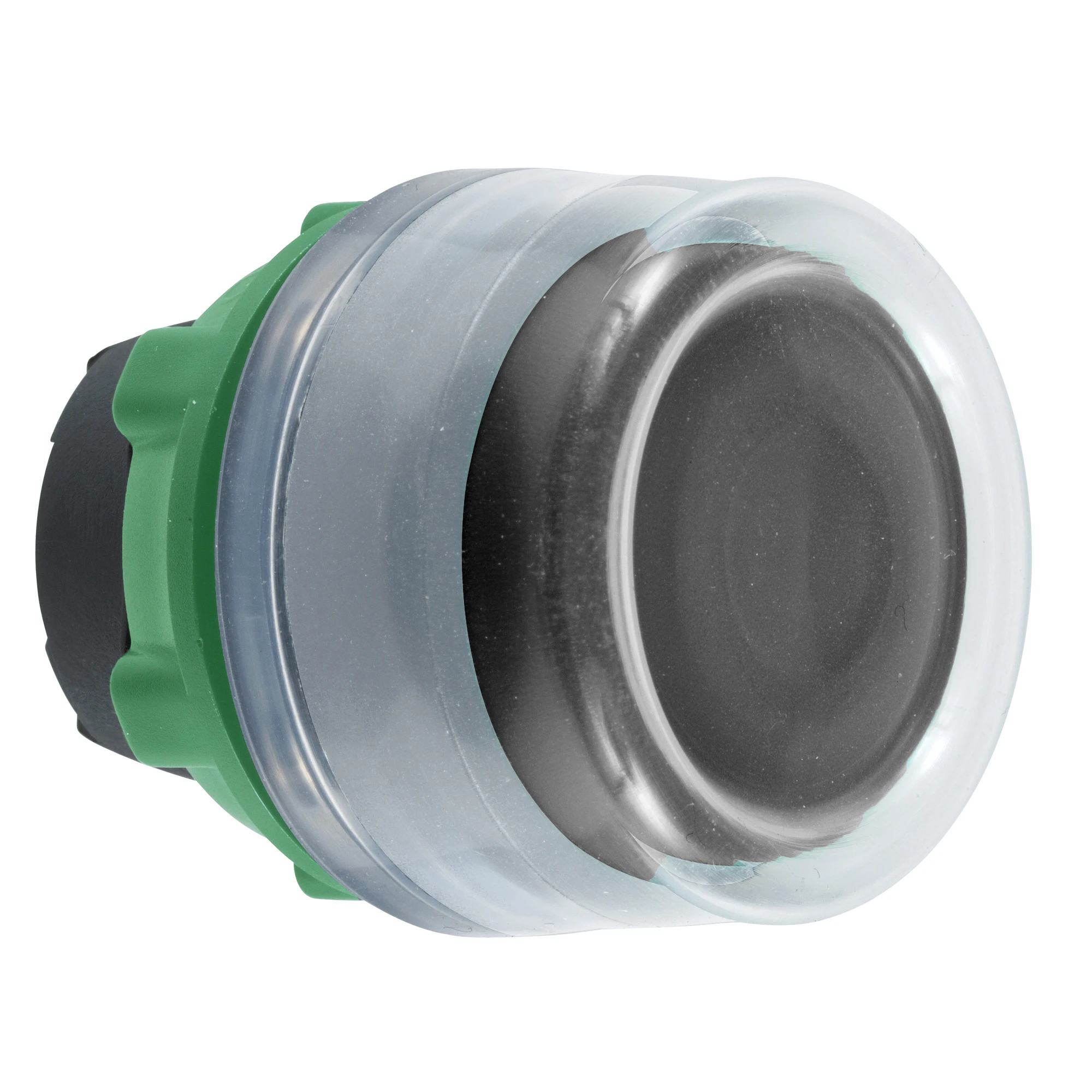Schneider Electric ZB5APA2C0 Pushbutton, Front Element, Harmony XB5, Plastic, 22mm, Light Grey, Black, Blank, Momentary, With Protective Cover (img_001)