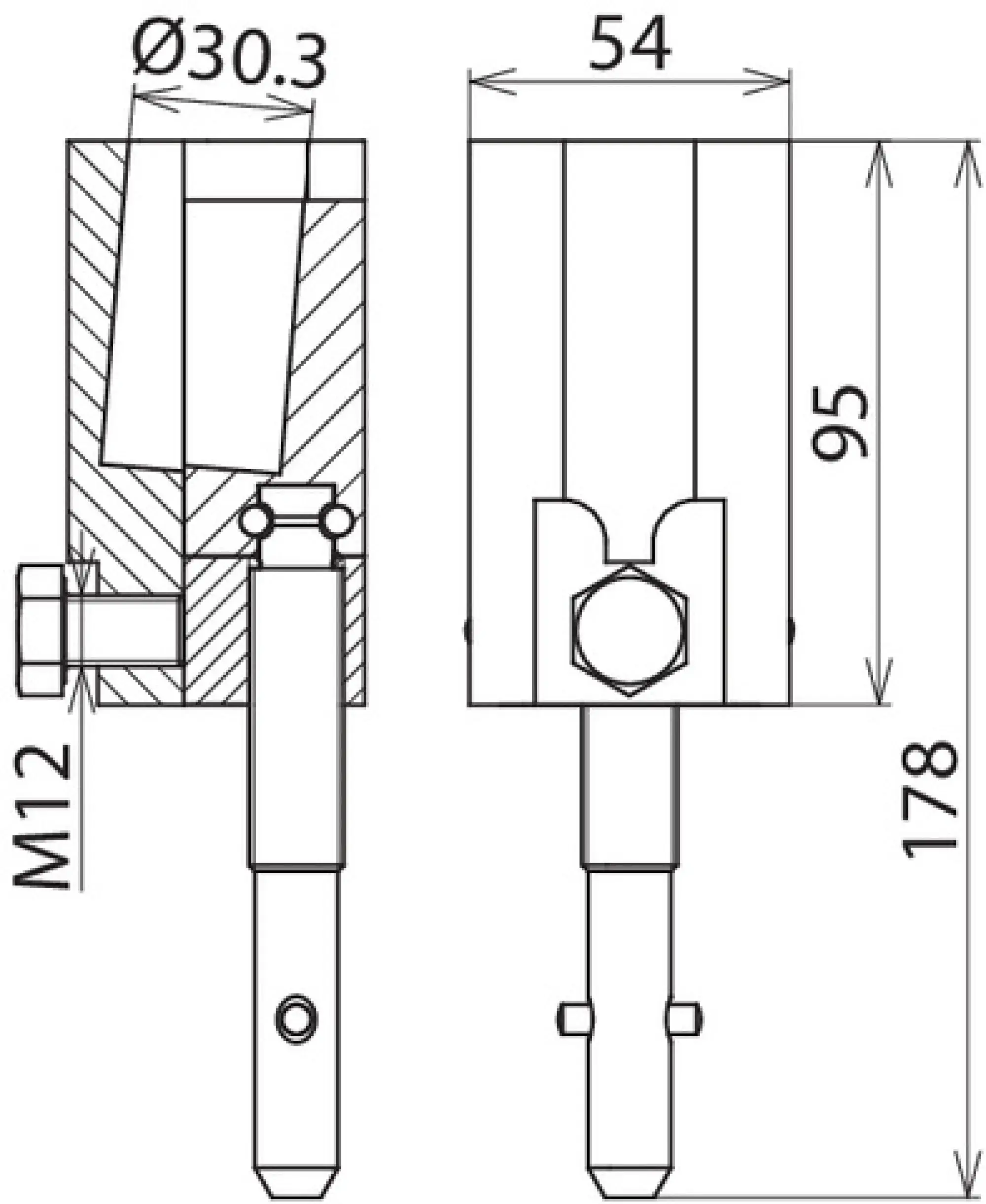 Dehn 715313 Round bolt clamp D 30mm with T pin shaft for cables 16-150mm² (img_002)