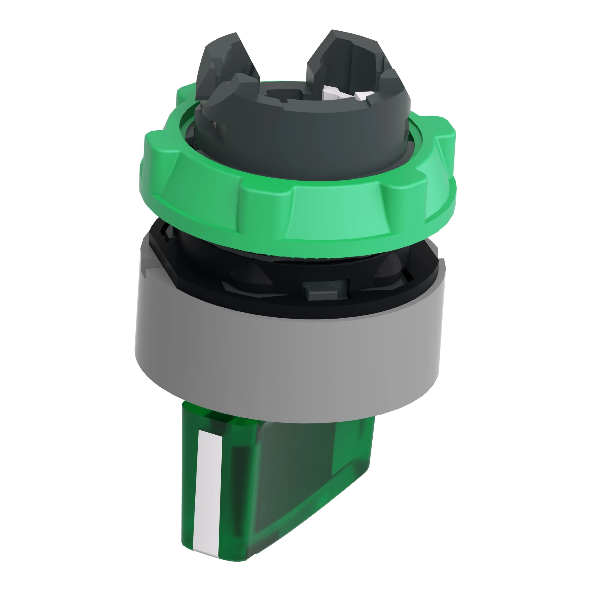 Schneider Electric ZB5AK1433C0 Illuminated selector switch, front element, Harmony XB5, plastic, 22mm, green, for universal LED, 2 positions, momentary (img_007)