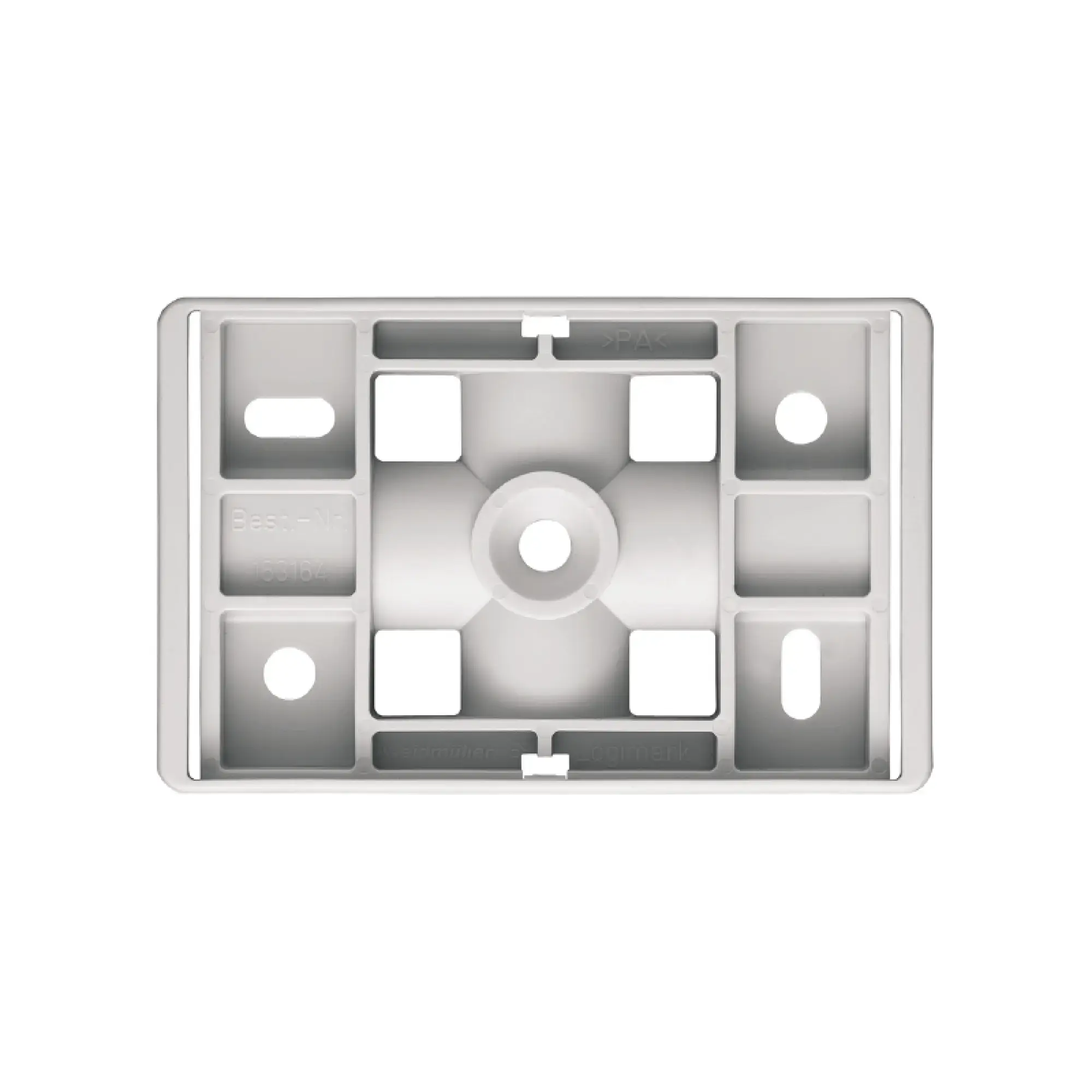 Weidmüller 1631640002 Device marking holder, Width: 58 mm, grey, Polyamide 66, UL 94 flammability rating: V-2, Operating temperature range: -40...100 °C (img_001)