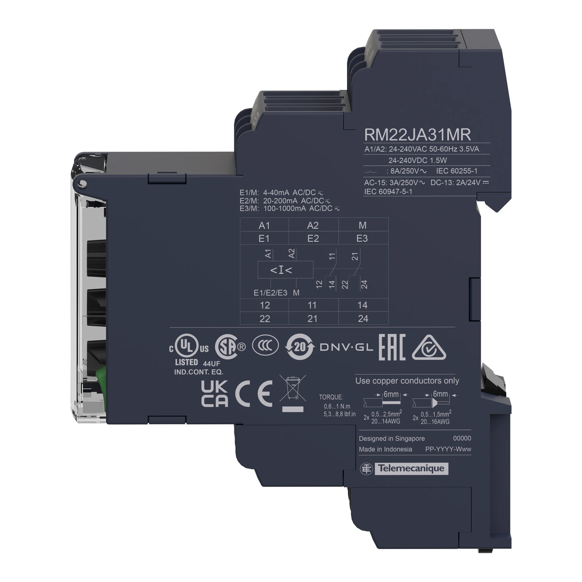Schneider Electric RM22JA31MR Monitoring for over/under current with memory, 4-1,000 mA, 24-240VAC/DC, 2 W (img_006) Schneider Electric RM22JA31MR Monitoring for over/under current with memory, 4-1,000 mA, 24-240VAC/DC, 2 W (img_006)