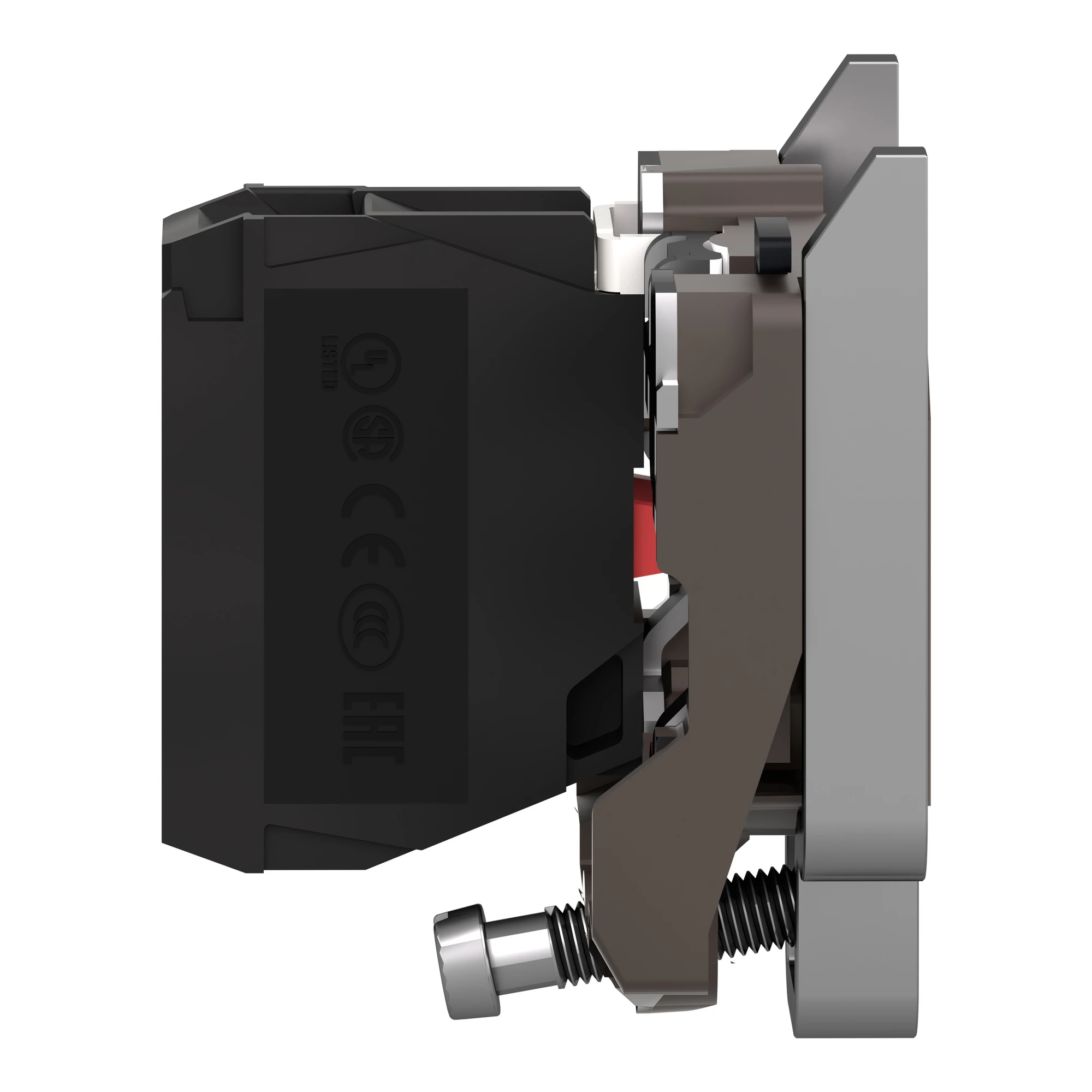 Schneider Electric ZB4BZ102TQ Auxiliary contact block with mounting flange, Harmony XB4, metal, 22mm, 30mm, 1NC, screw terminal, bulk packaging (img_002) Schneider Electric ZB4BZ102TQ Auxiliary contact block with mounting flange, Harmony XB4, metal, 22mm, 30mm, 1NC, screw terminal, bulk packaging (img_002)