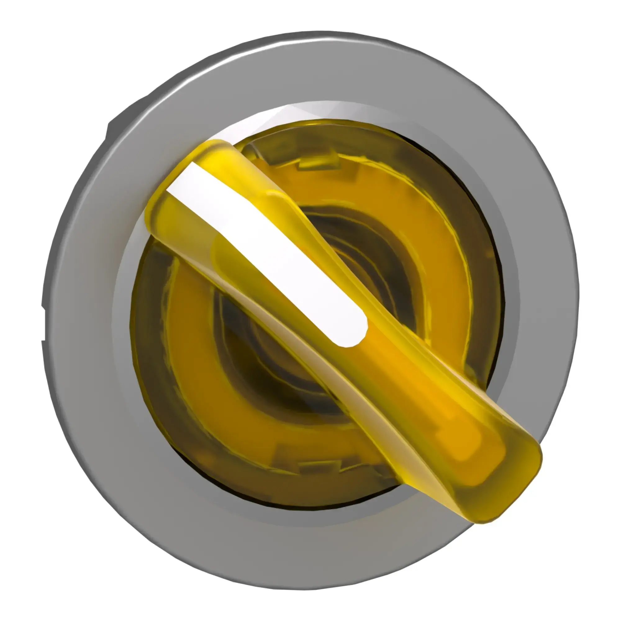 Schneider Electric ZB4FK1283 Illuminated selector switch, front element, Harmony XB4F, metal, 30mm, yellow, for universal LED, 2 positions, latching (img_009)
