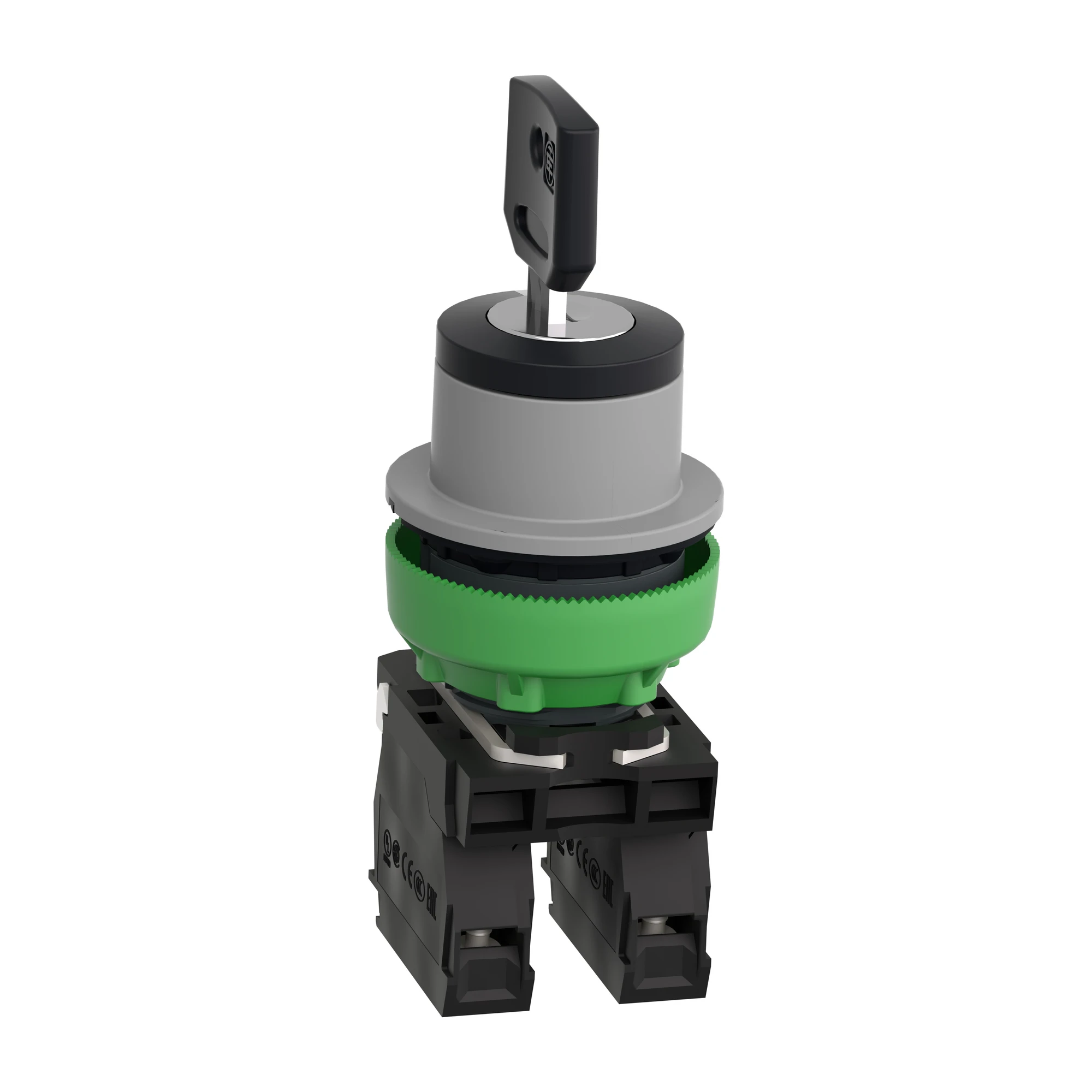 Schneider Electric XB5FG33C0 Key switch, Harmony XB5F, plastic, light gray, black, 3 positions, 30mm, latching, Ronis 455, 2S (img_004) Schneider Electric XB5FG33C0 Key switch, Harmony XB5F, plastic, light gray, black, 3 positions, 30mm, latching, Ronis 455, 2S (img_004)