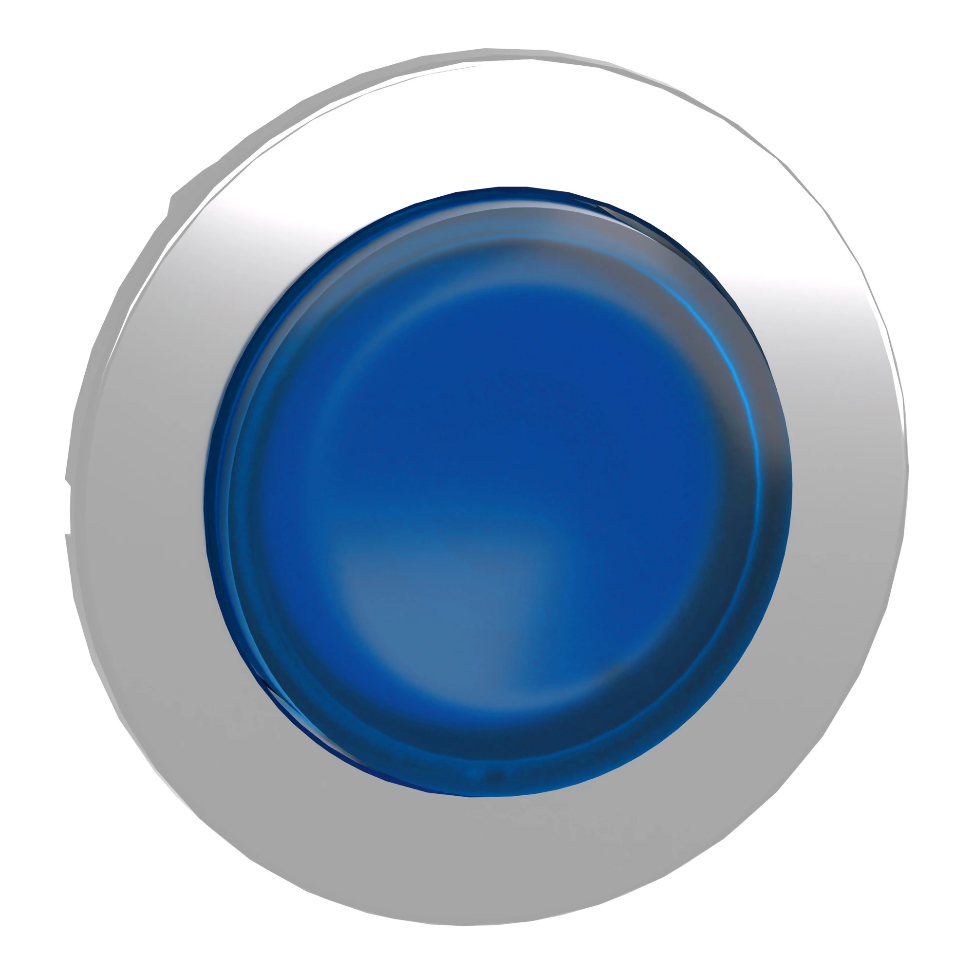 Schneider Electric ZB4FH63 Illuminated push-button, front element, Harmony XB4F, metal, 30mm, blue, protruding, for universal LED, latching (img_001)
