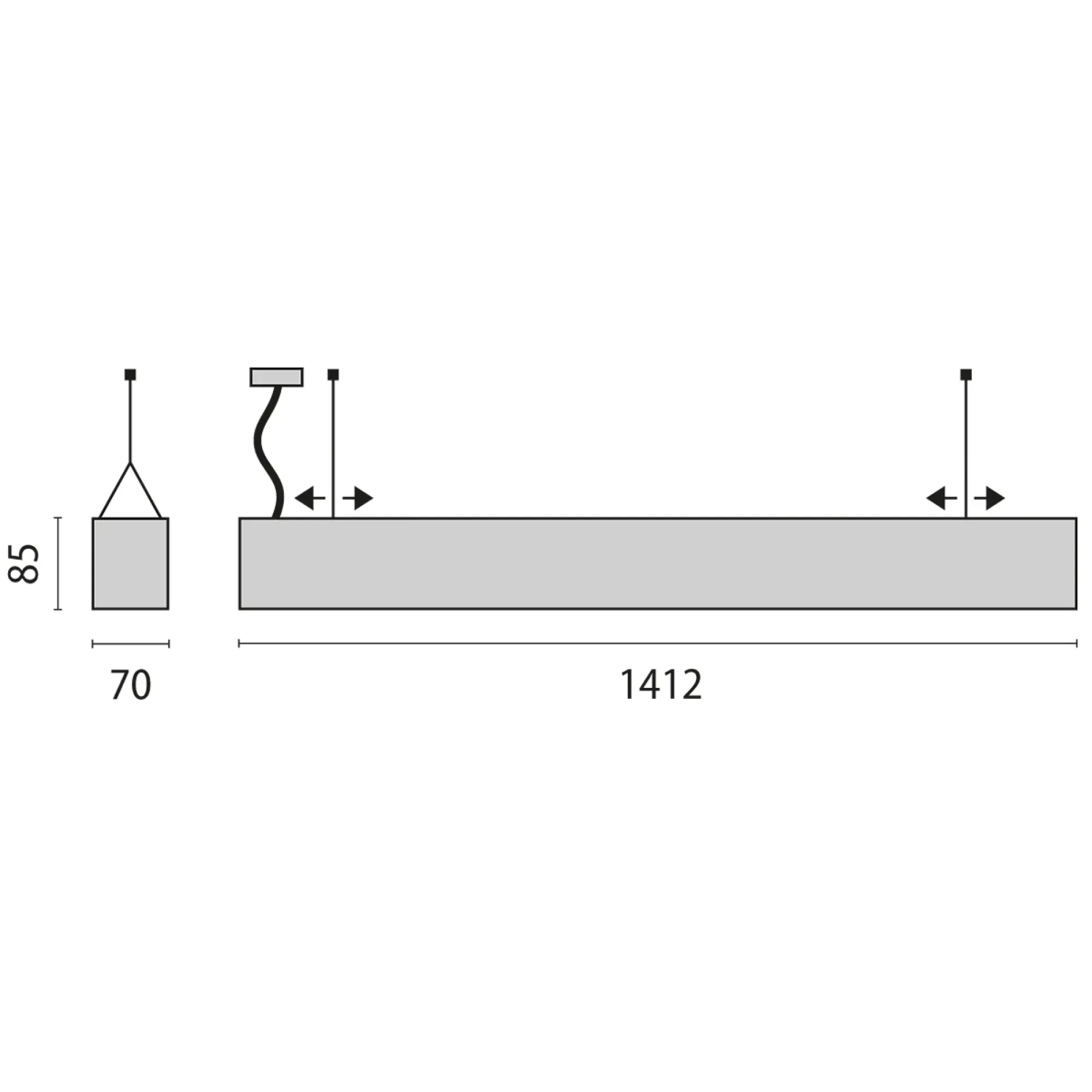Performance iN Lighting 3109608 LED-Pendelleuchte 4000K 12W statisch opalweißer Diffusor 3109608 (img_002)