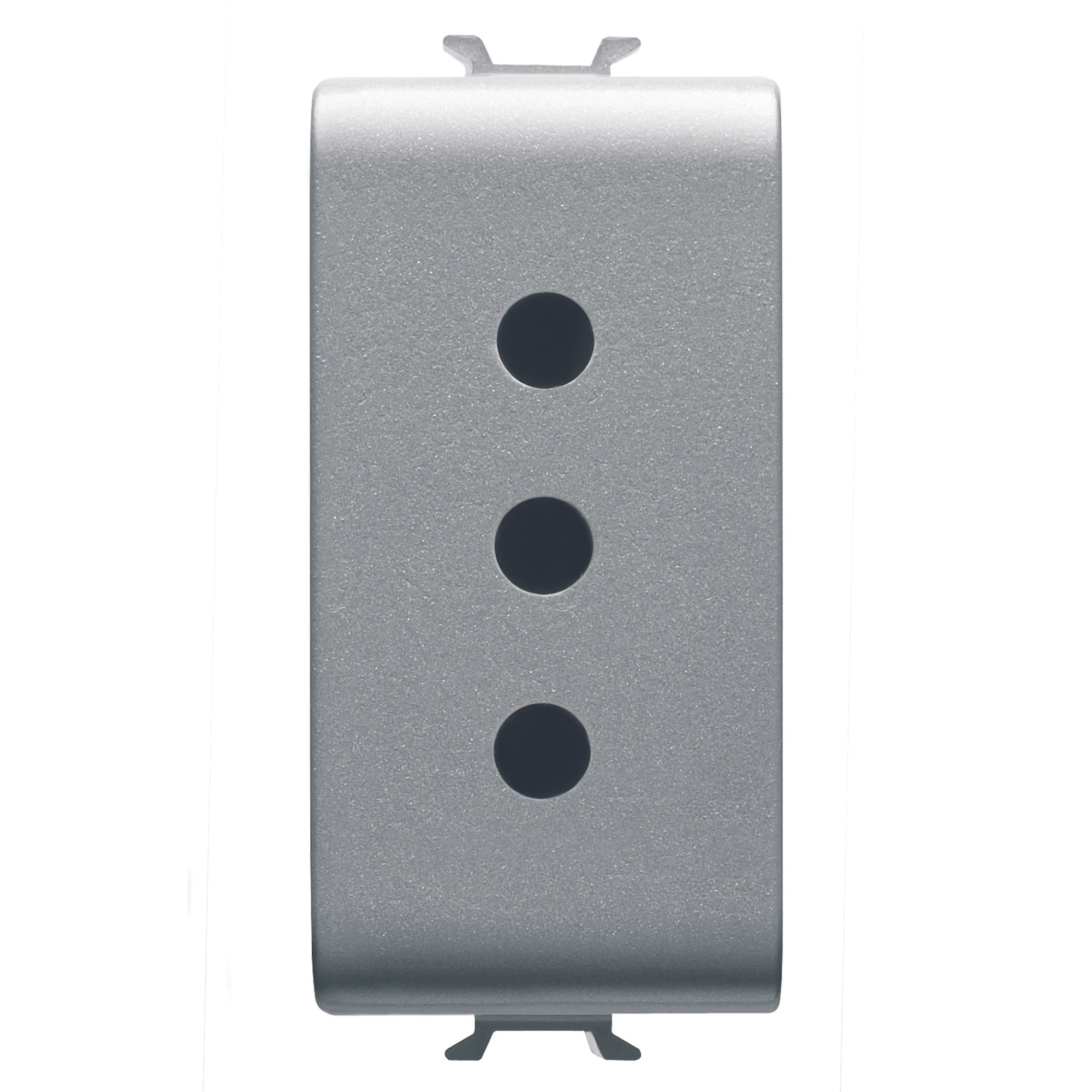 GEWISS GW14201 ITALIAN STANDARD SOCKET-OUTLET 250V ac - 2P+E 10A - P11 - 1 MODULE - TITANIUM - CHORUSMART (img_001) GEWISS GW14201 ITALIAN STANDARD SOCKET-OUTLET 250V ac - 2P+E 10A - P11 - 1 MODULE - TITANIUM - CHORUSMART (img_001)