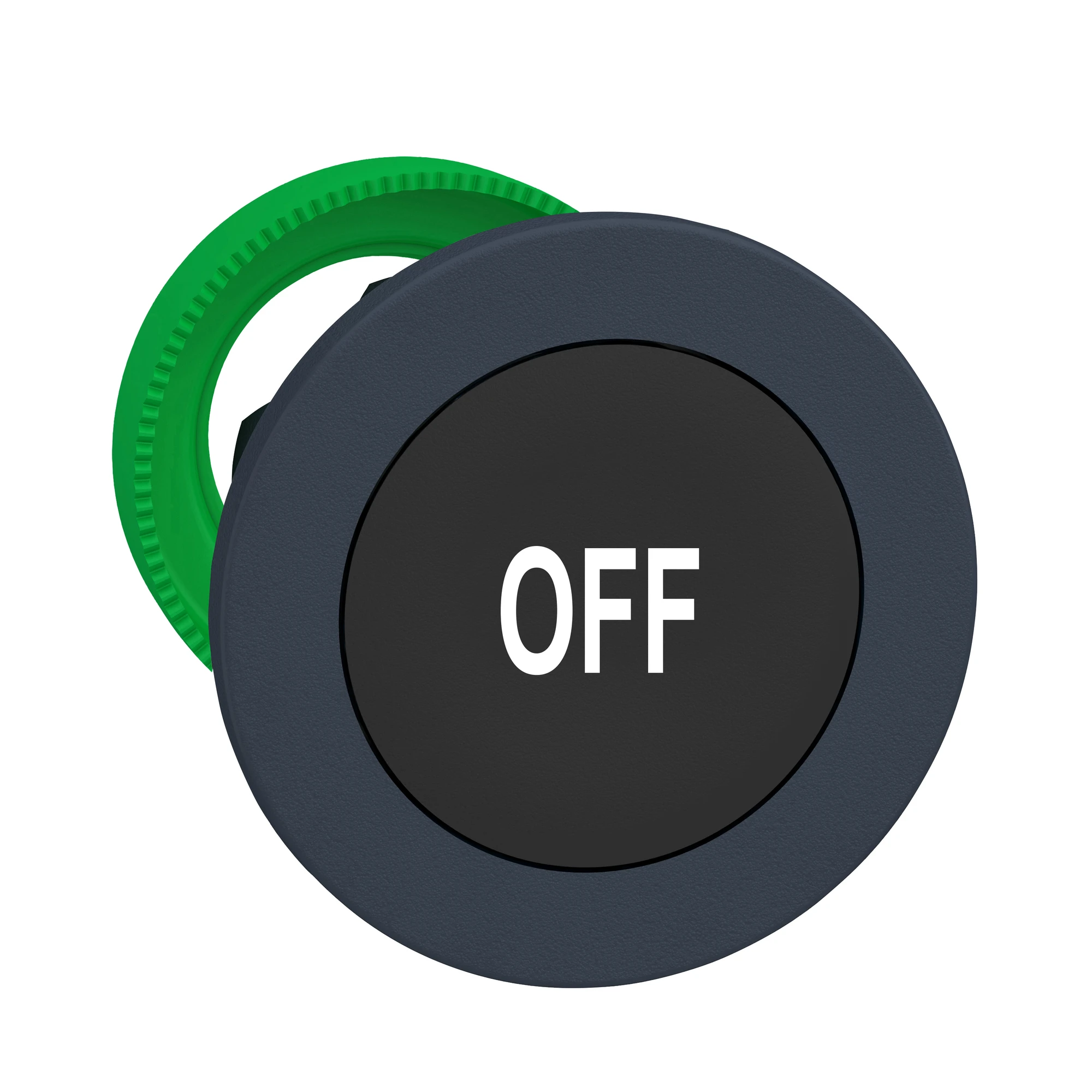 Schneider Electric ZB5FA235 Push-button, front element, Harmony XB5F, plastic, 30mm, black, labeled OFF, momentary (img_001)